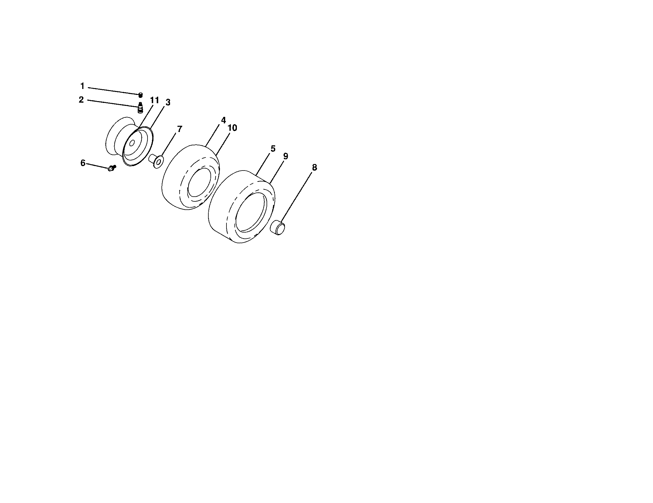 Craftsman 917288112 wheels and tires diagram