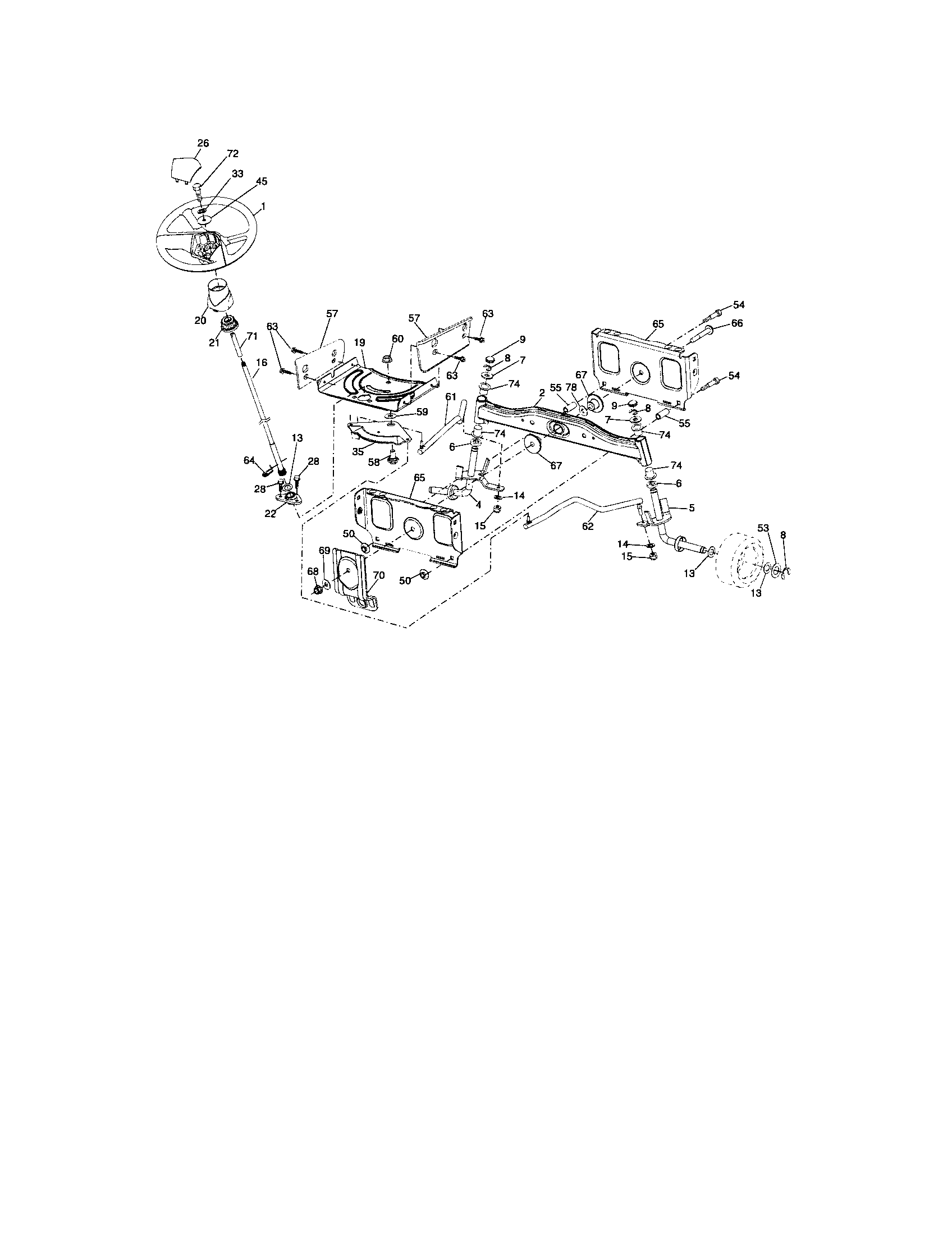 Craftsman 917288120 steering diagram