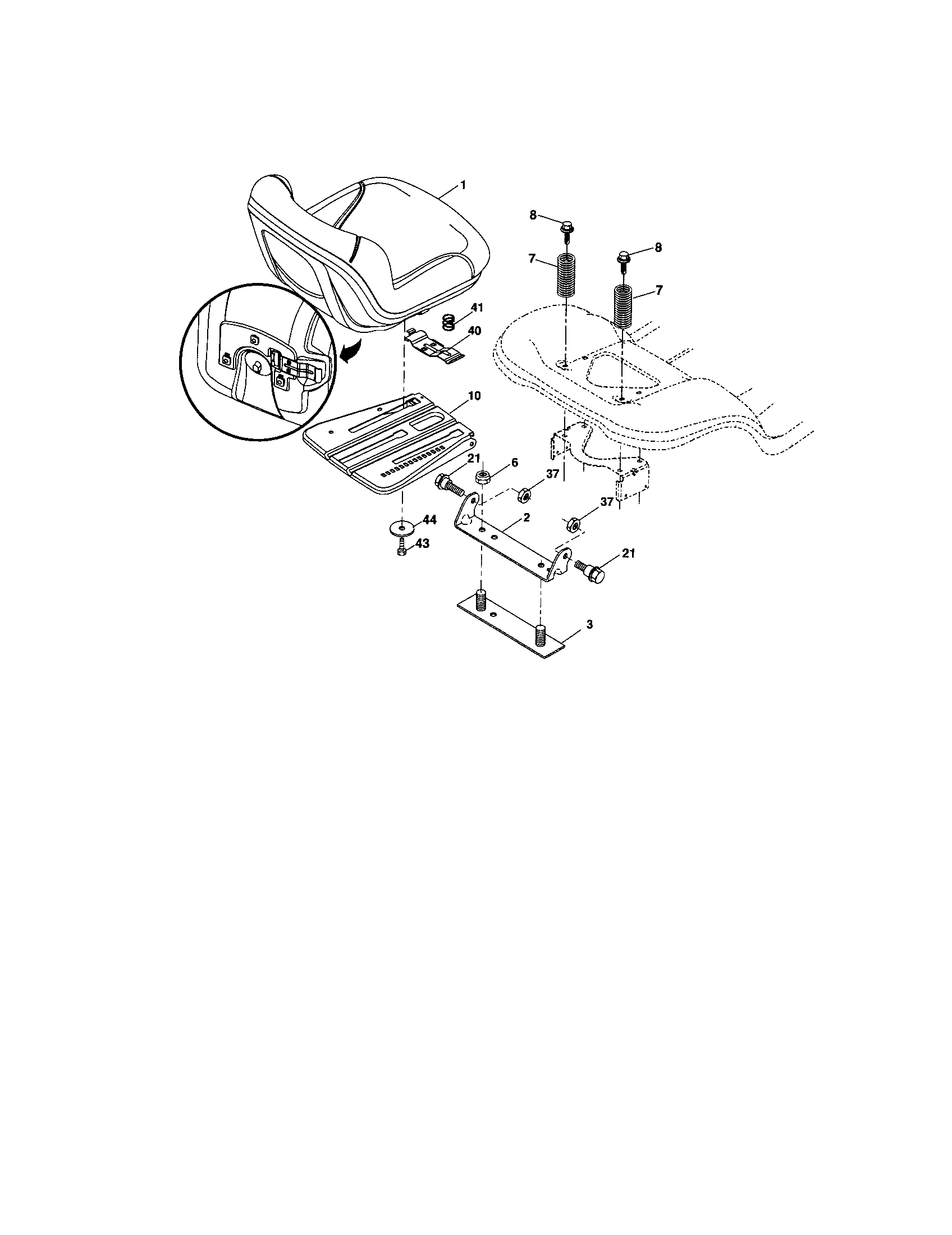 Craftsman 917288120 seat diagram
