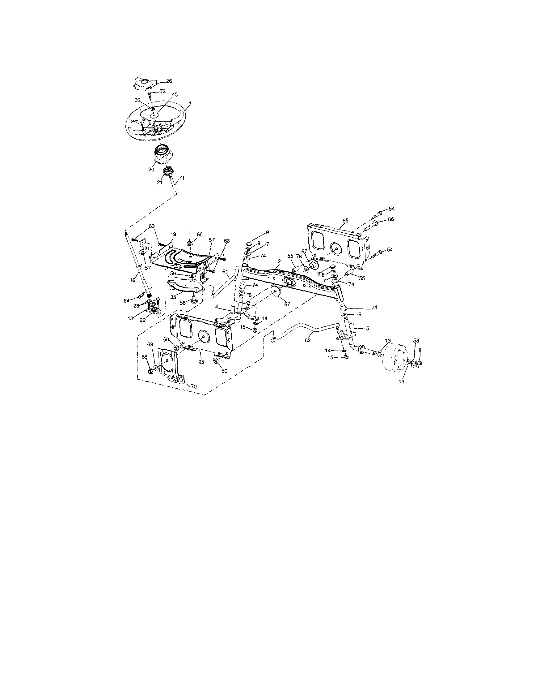 Craftsman 917288130 steering diagram