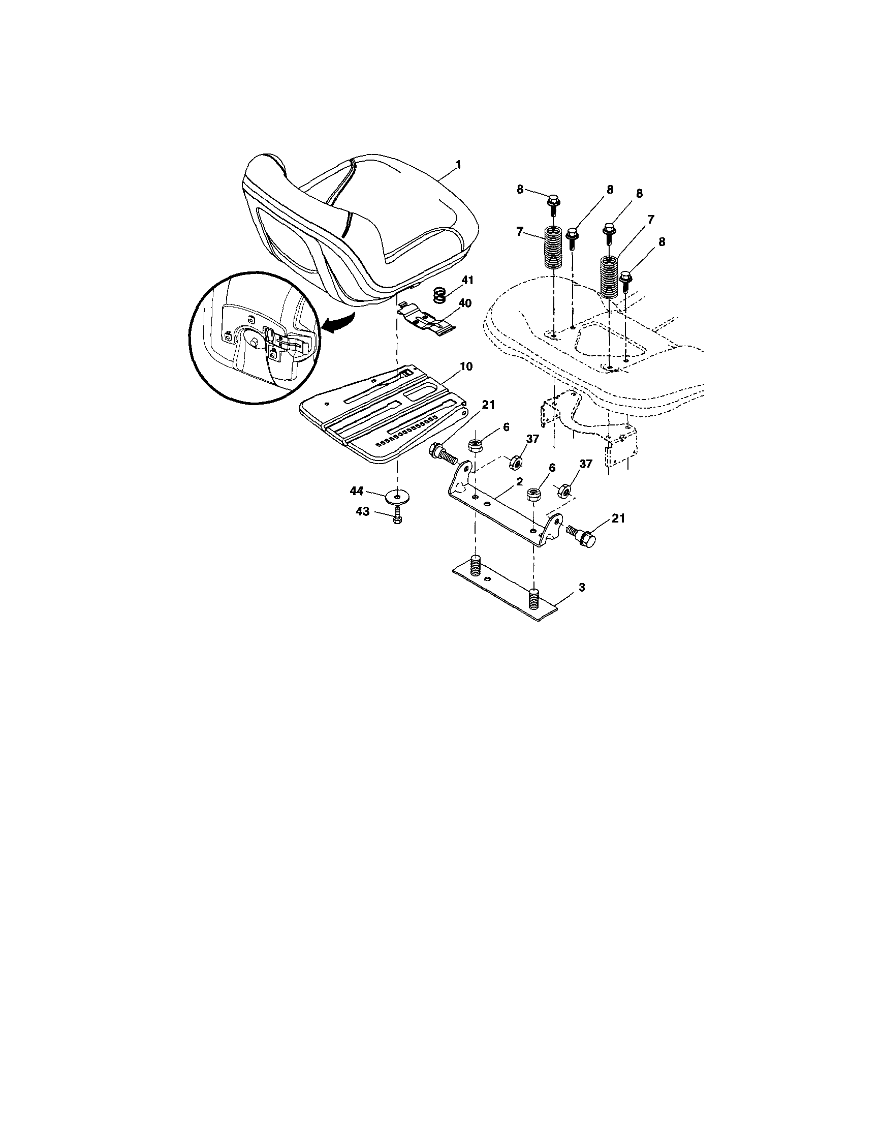 Craftsman 917288130 seat diagram