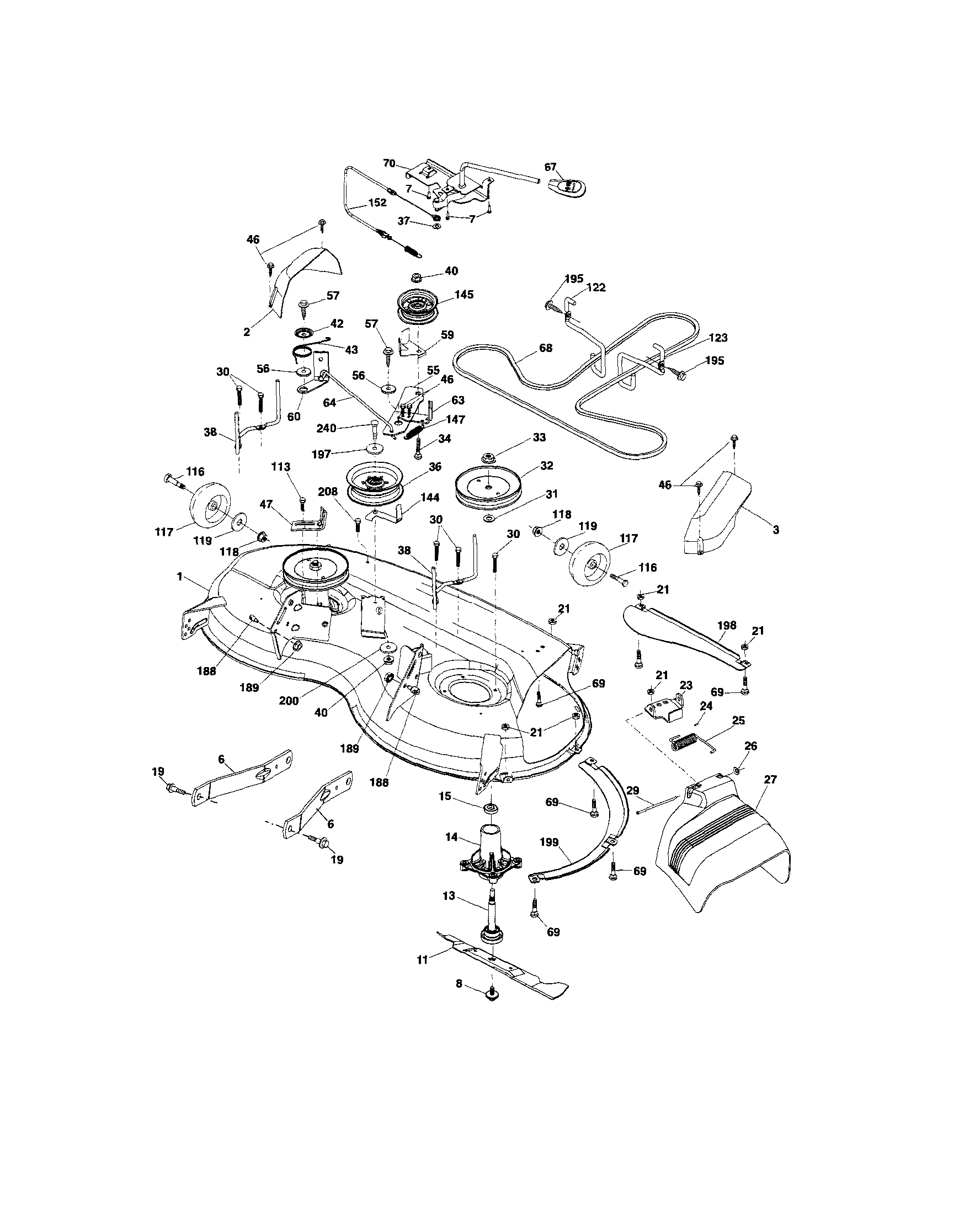 Craftsman 917288130 mower deck diagram