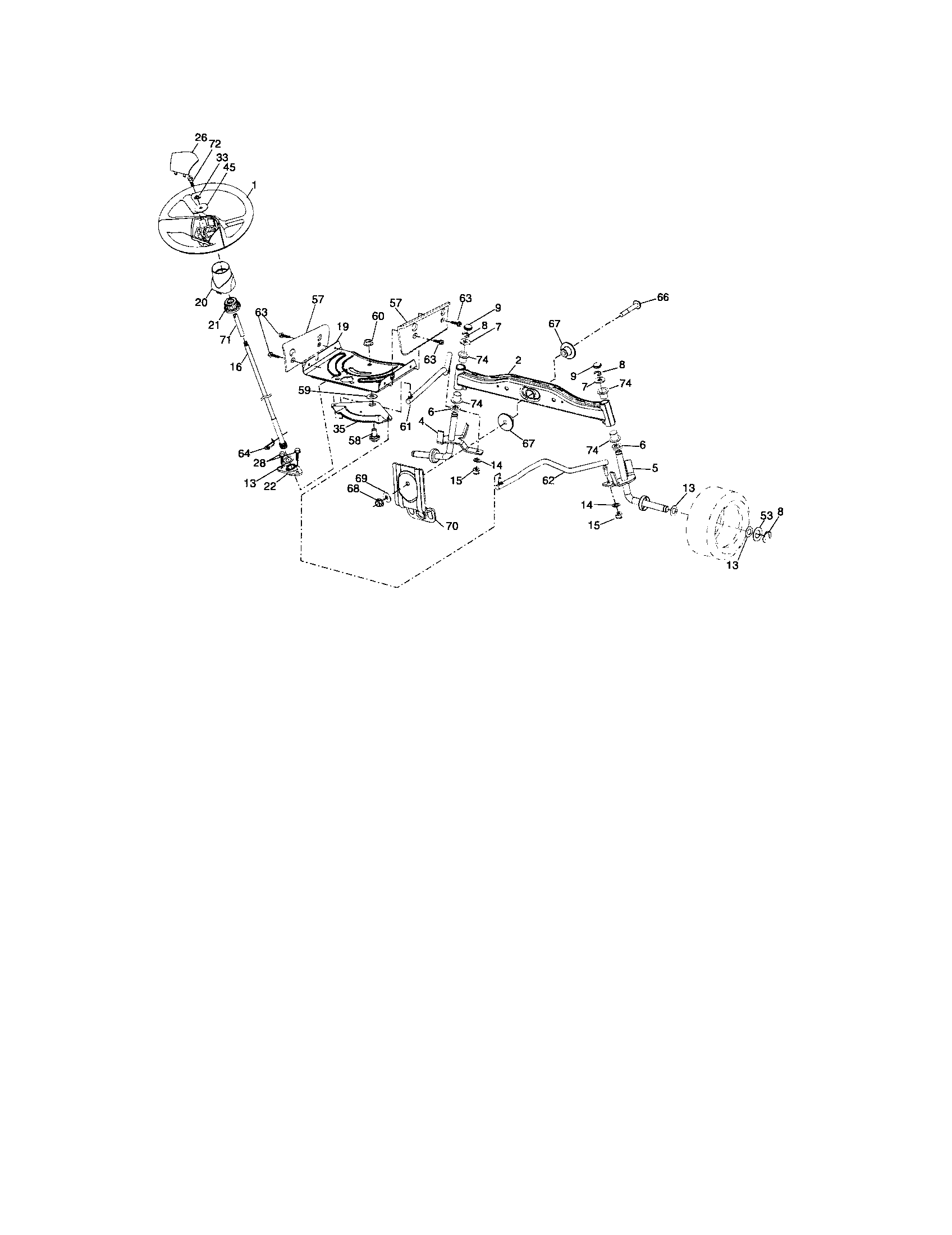 Craftsman 917288122 steering diagram