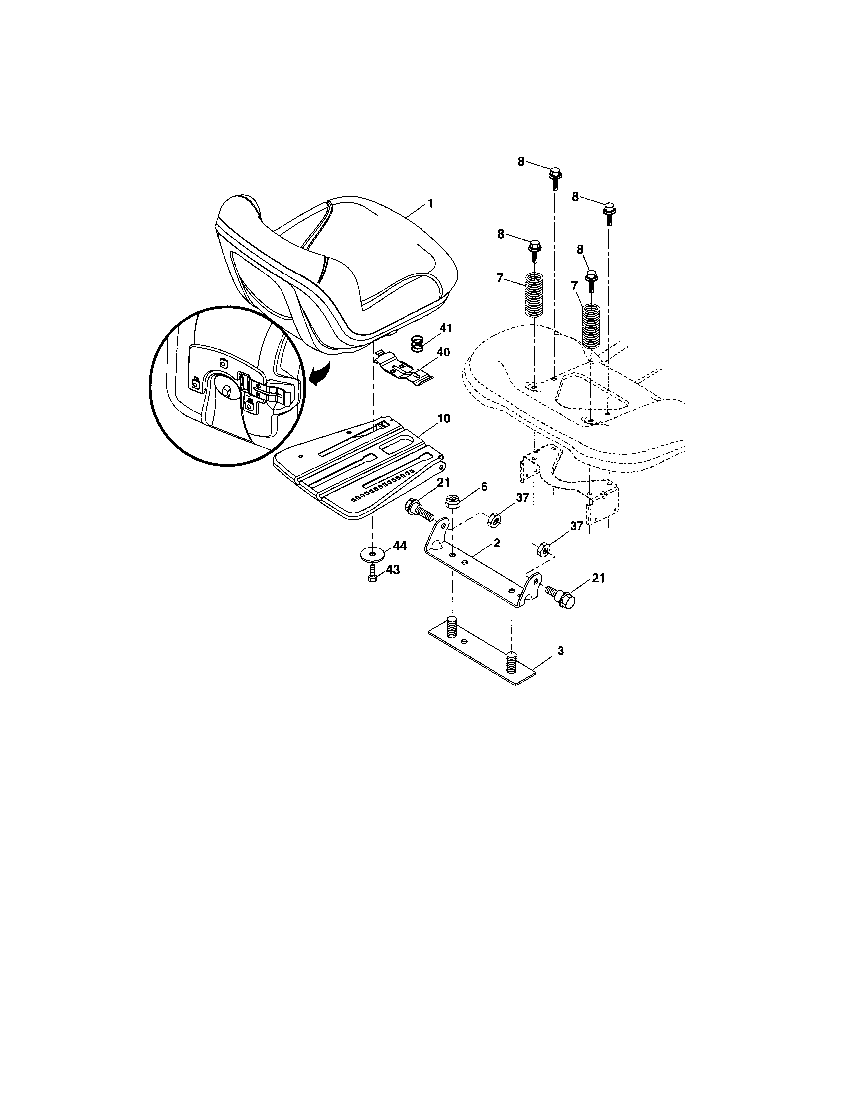 Craftsman 917288122 seat diagram