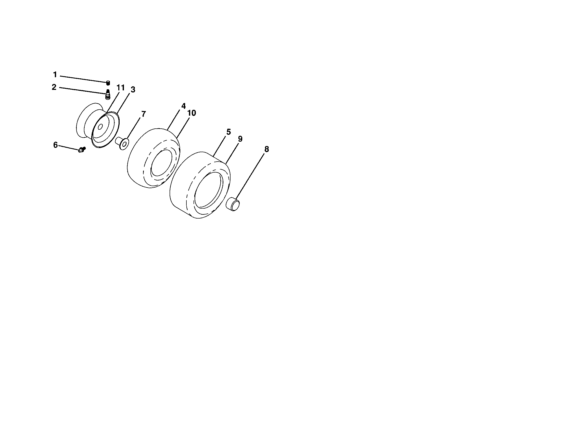 Craftsman 917288132 wheels and tires diagram