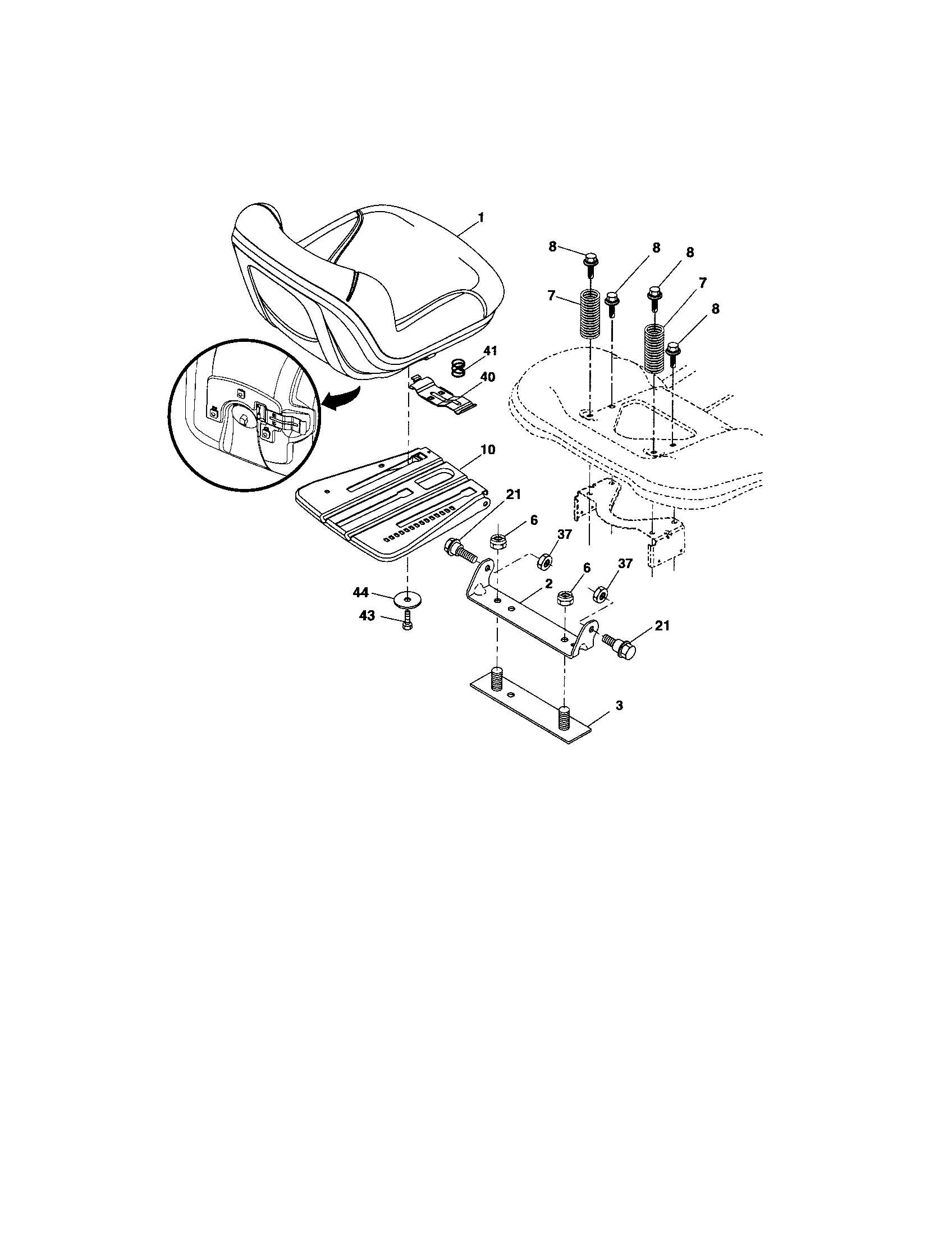 Craftsman 917288132 seat diagram