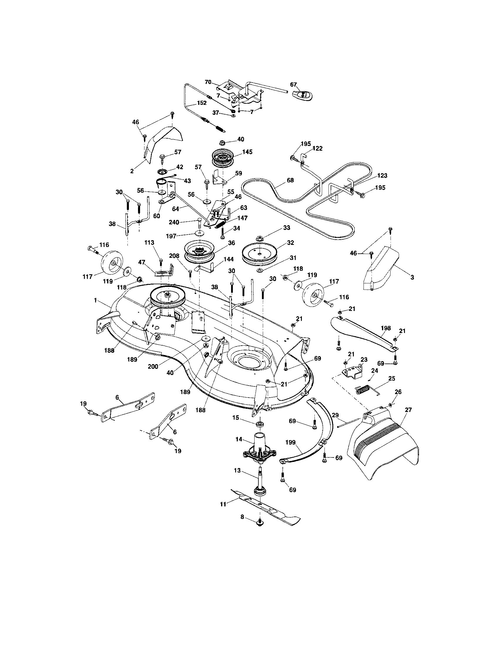 Craftsman 917288132 mower deck diagram