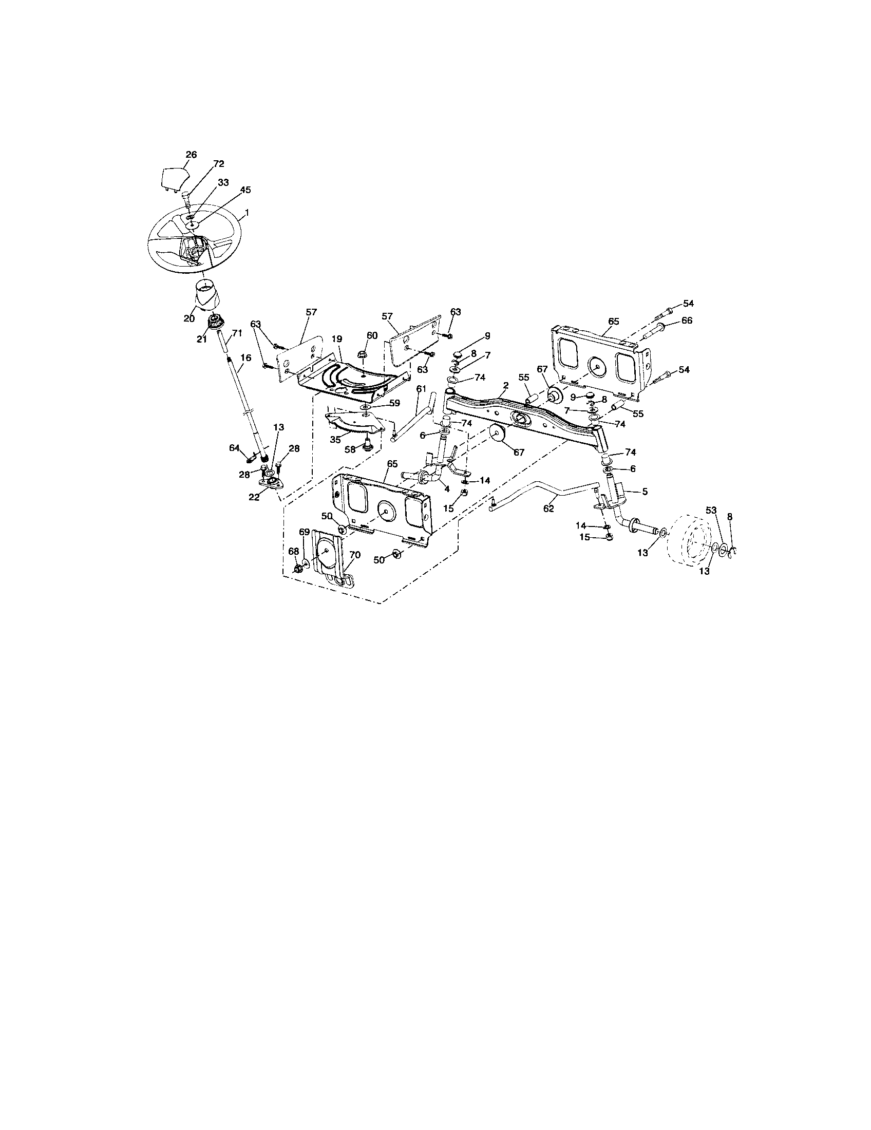 Craftsman 917288140 steering diagram
