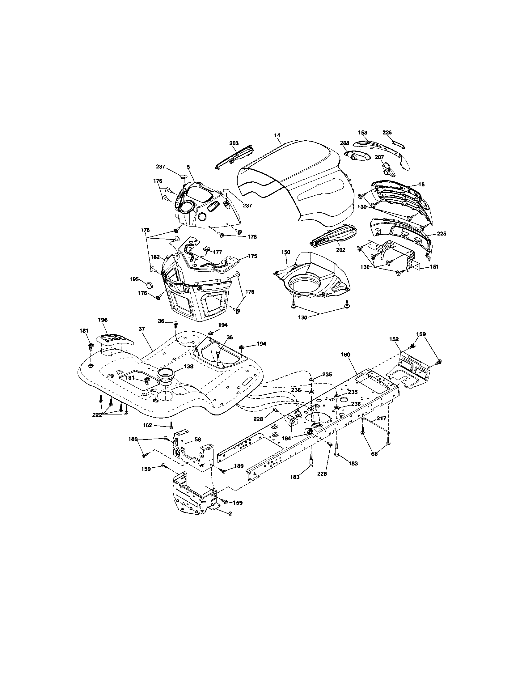 Craftsman 917288210 chassis diagram