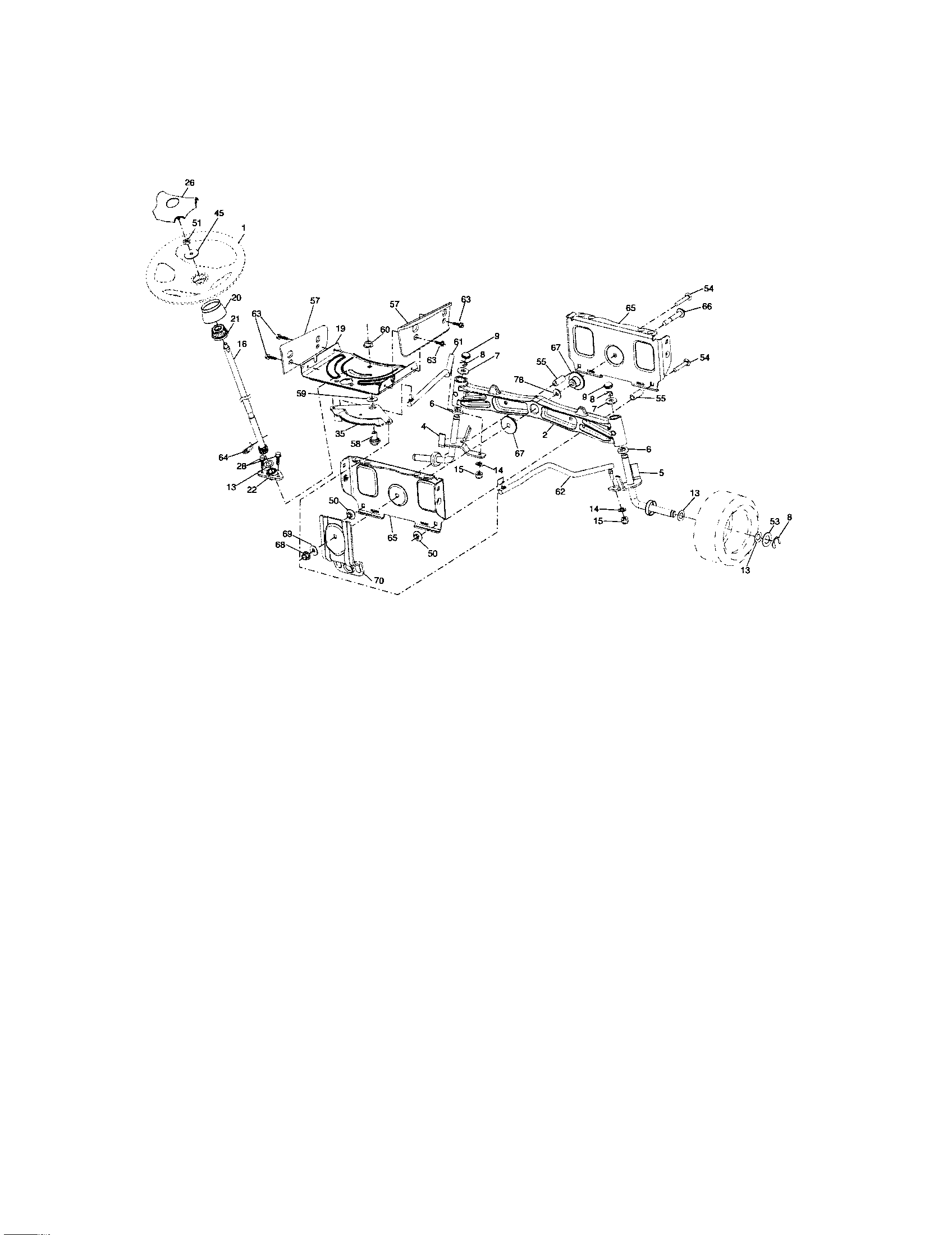 Craftsman 917288210 steering diagram
