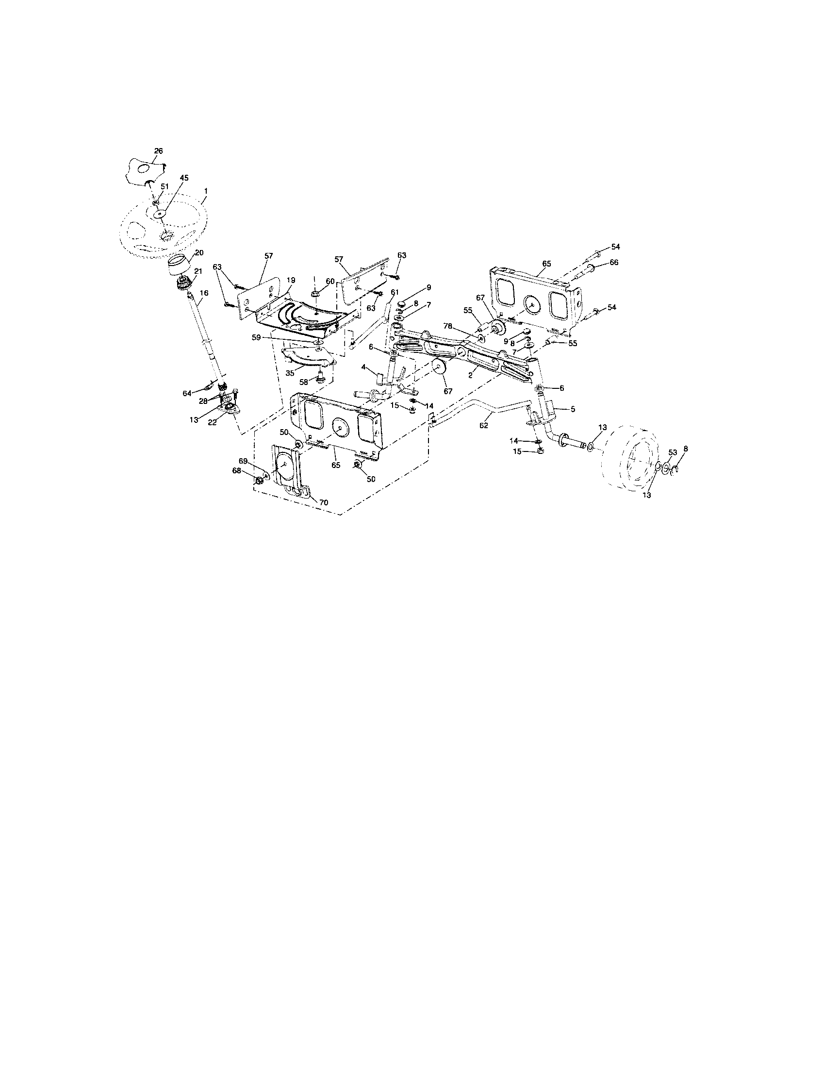 Craftsman 917288211 steering diagram
