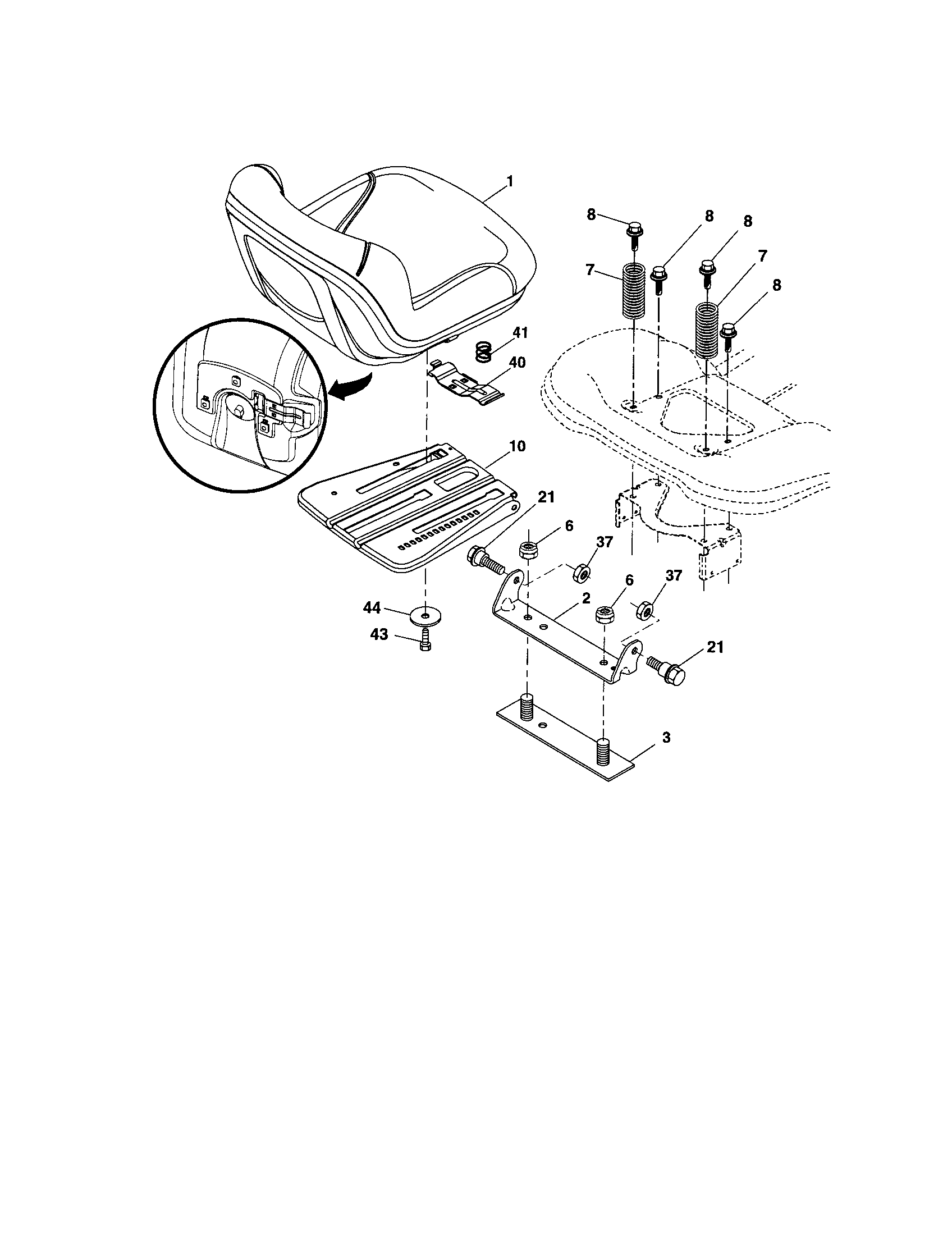 Craftsman 917288211 seat diagram