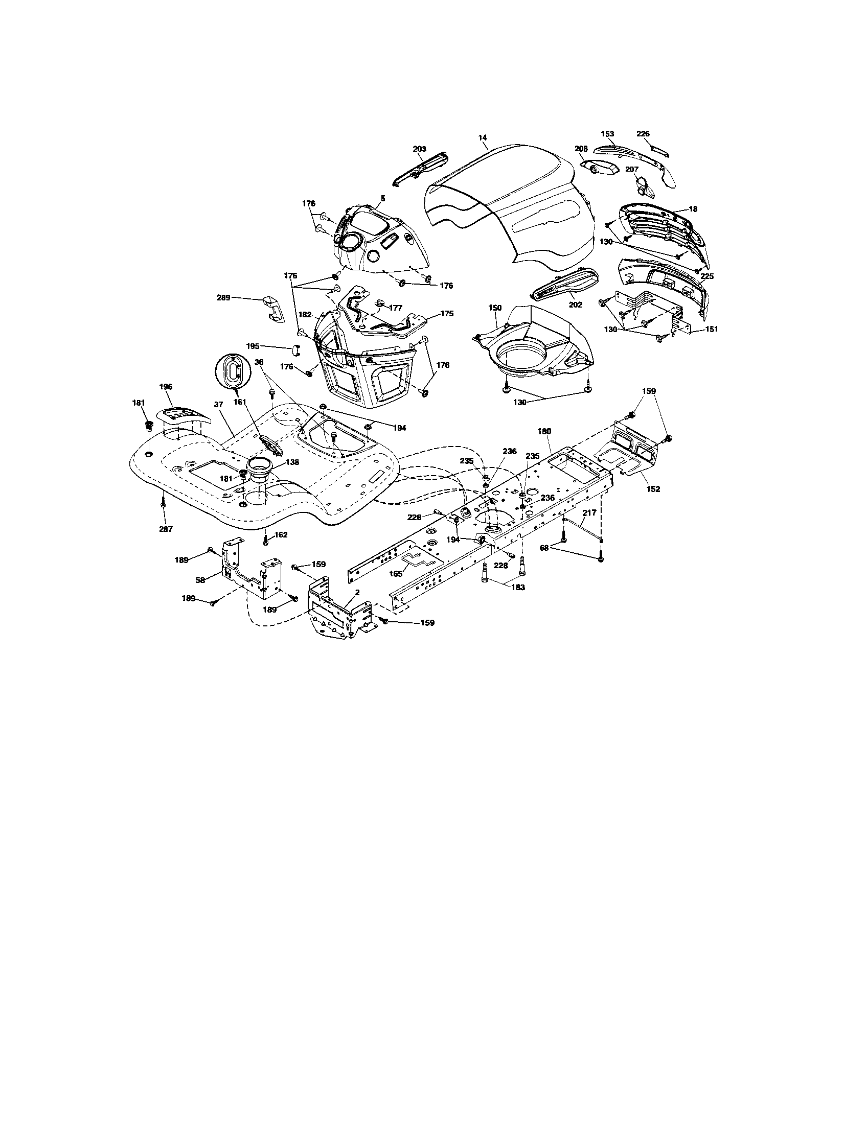 Craftsman 917288251 chassis and enclosures diagram