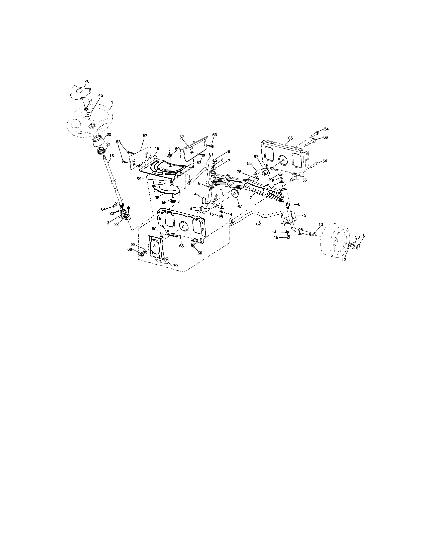 Craftsman 917288251 steering diagram