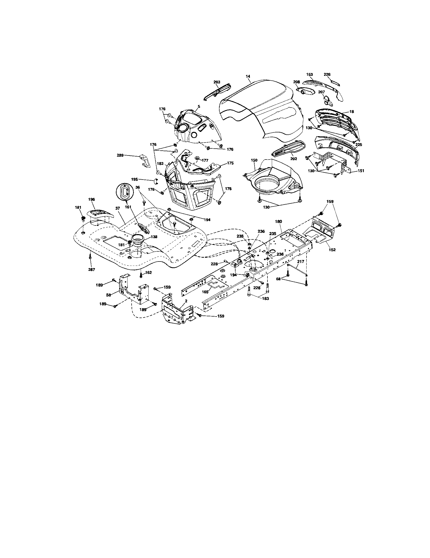 Craftsman 917288252 chassis and enclosures diagram