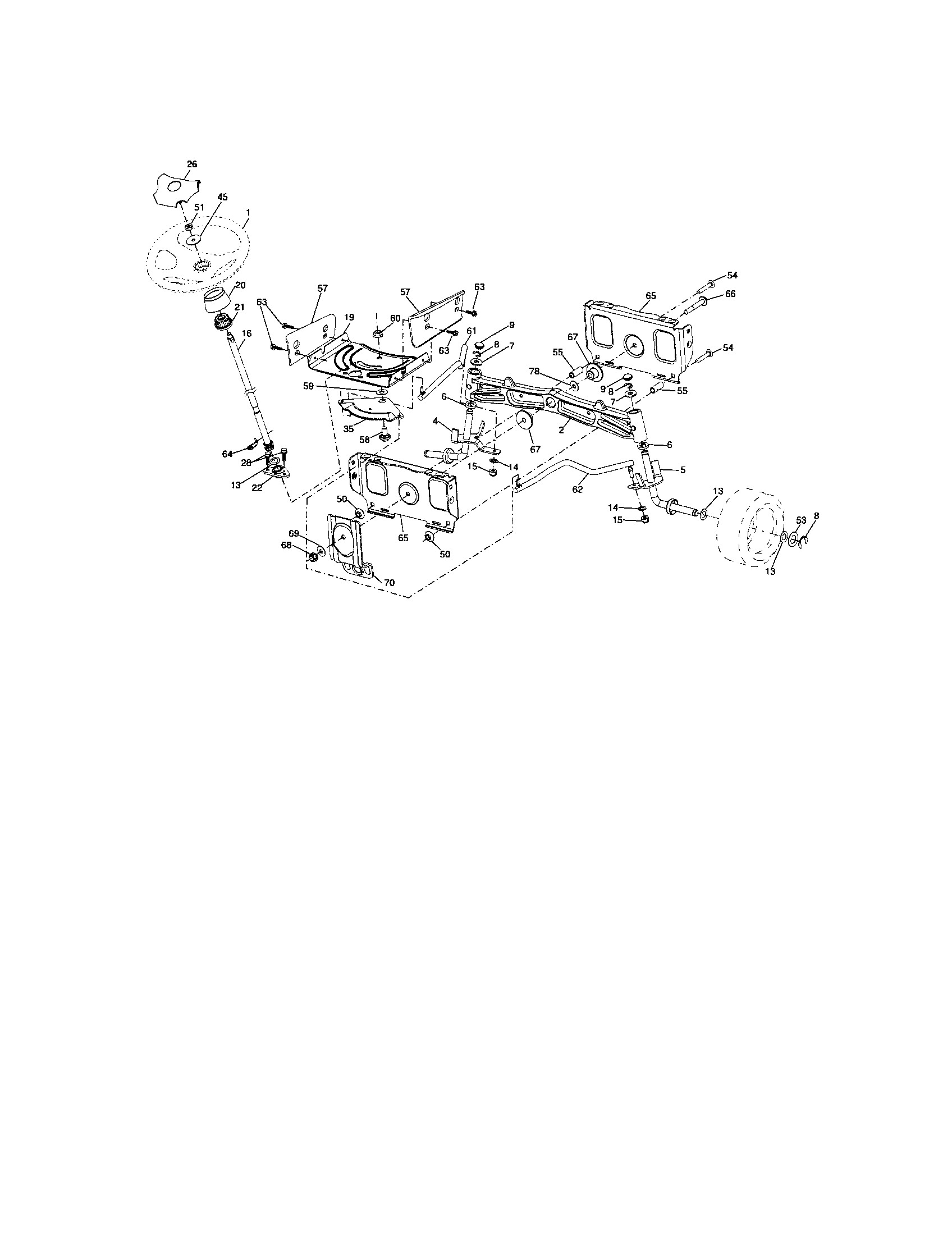 Craftsman 917288252 steering diagram