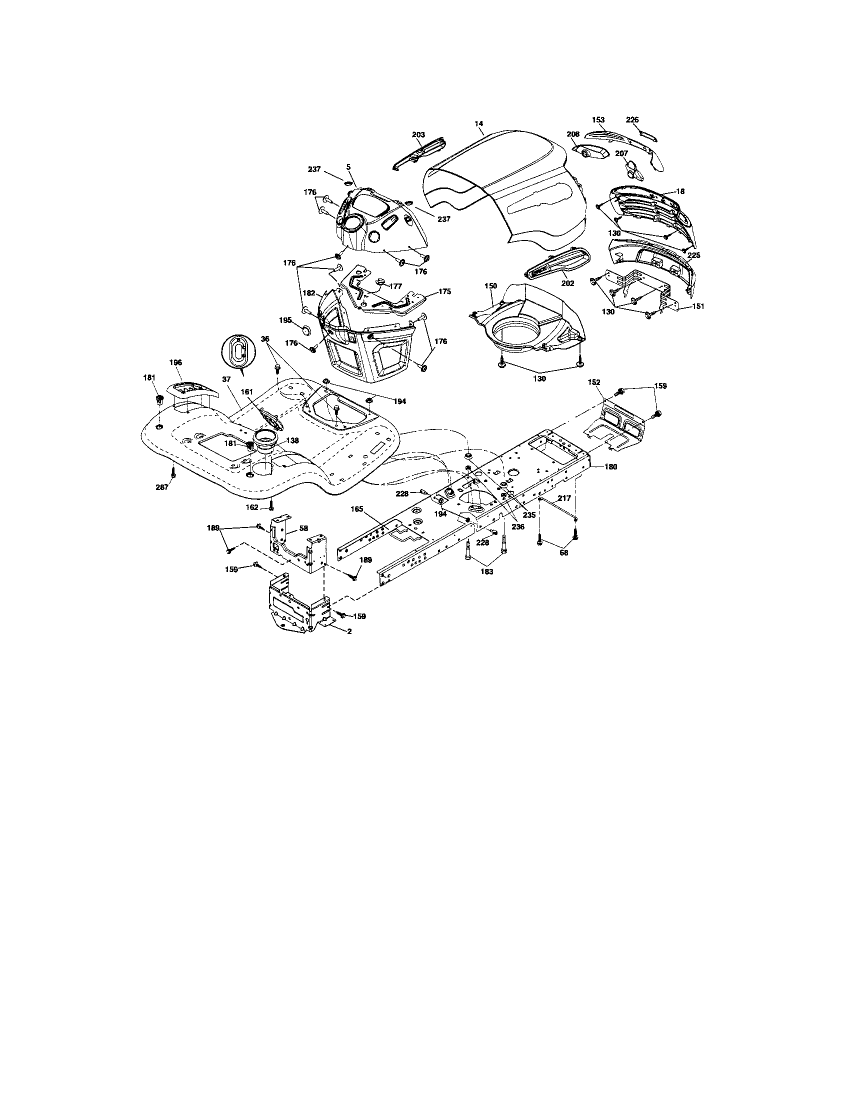 Craftsman 917288270 chassis and enclosures diagram