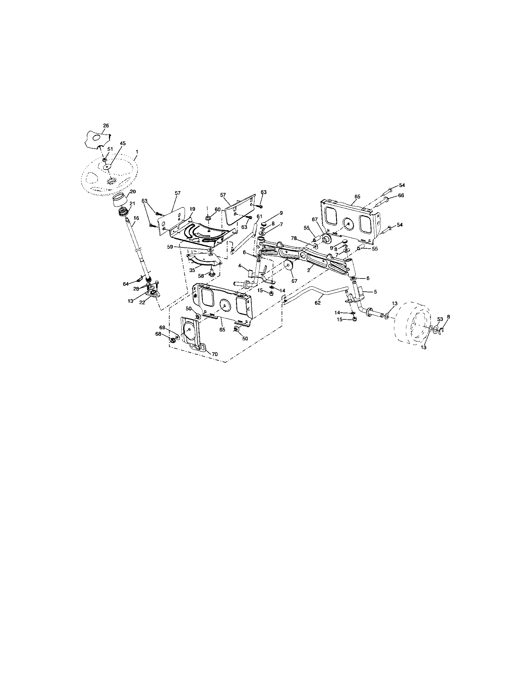 Craftsman 917288270 steering diagram