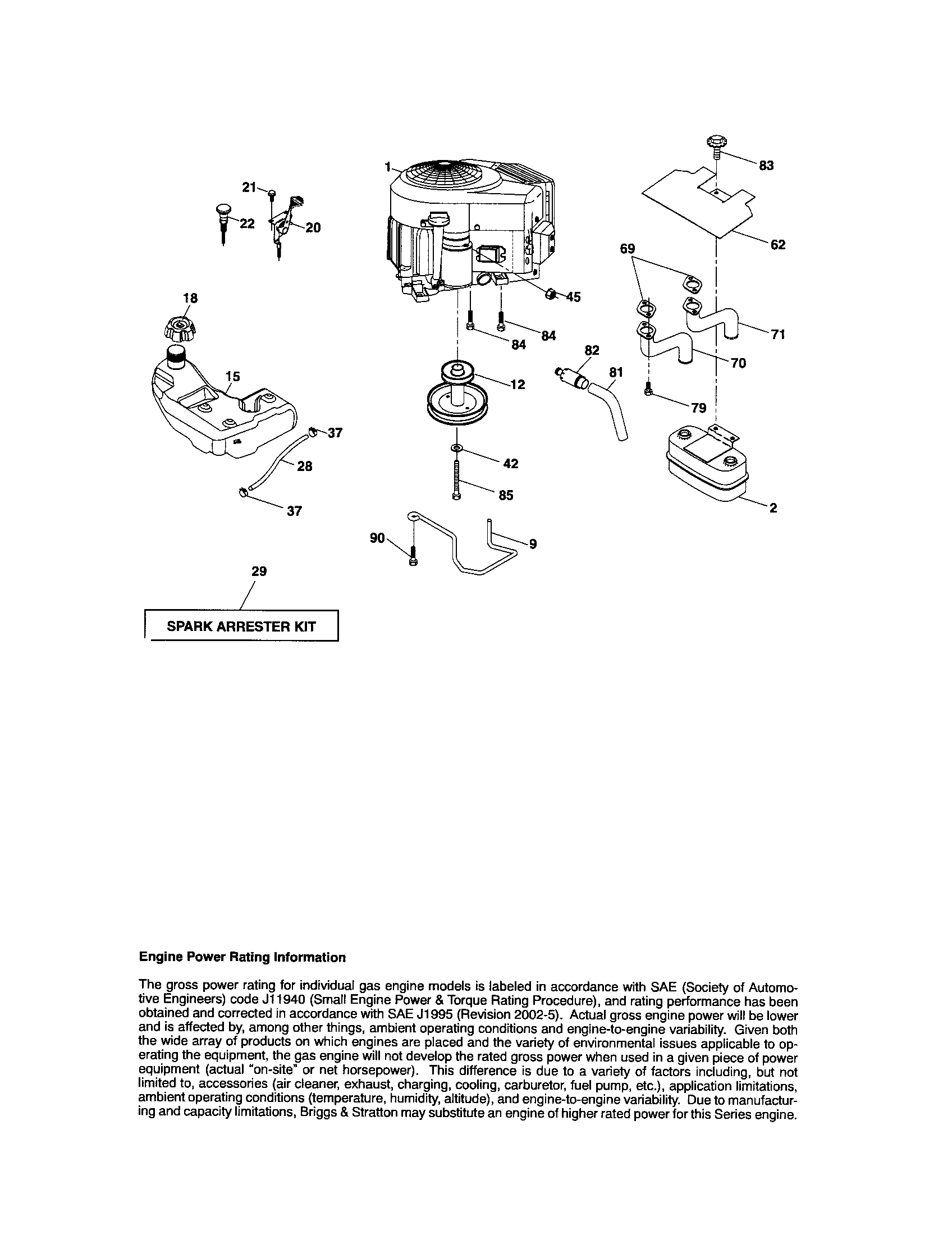 Craftsman 917288270 engine diagram