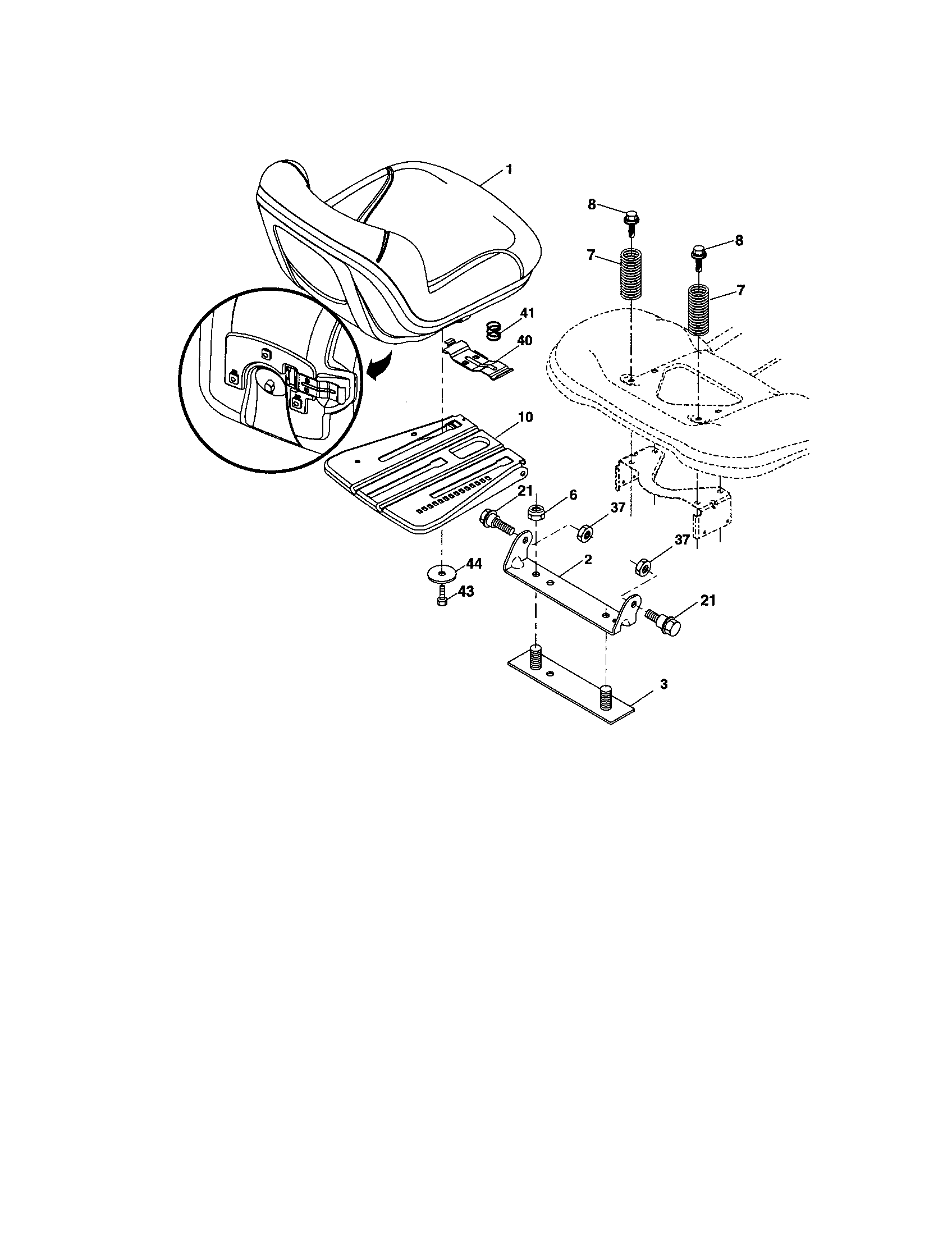 Craftsman 917288270 seat diagram