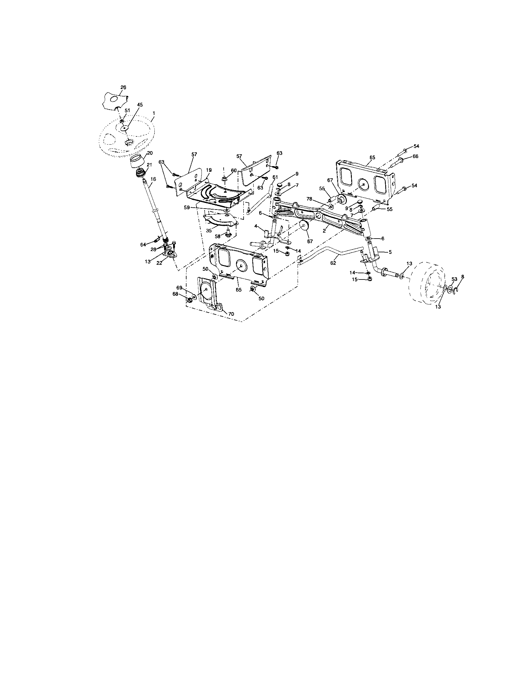 Craftsman 917288271 steering diagram