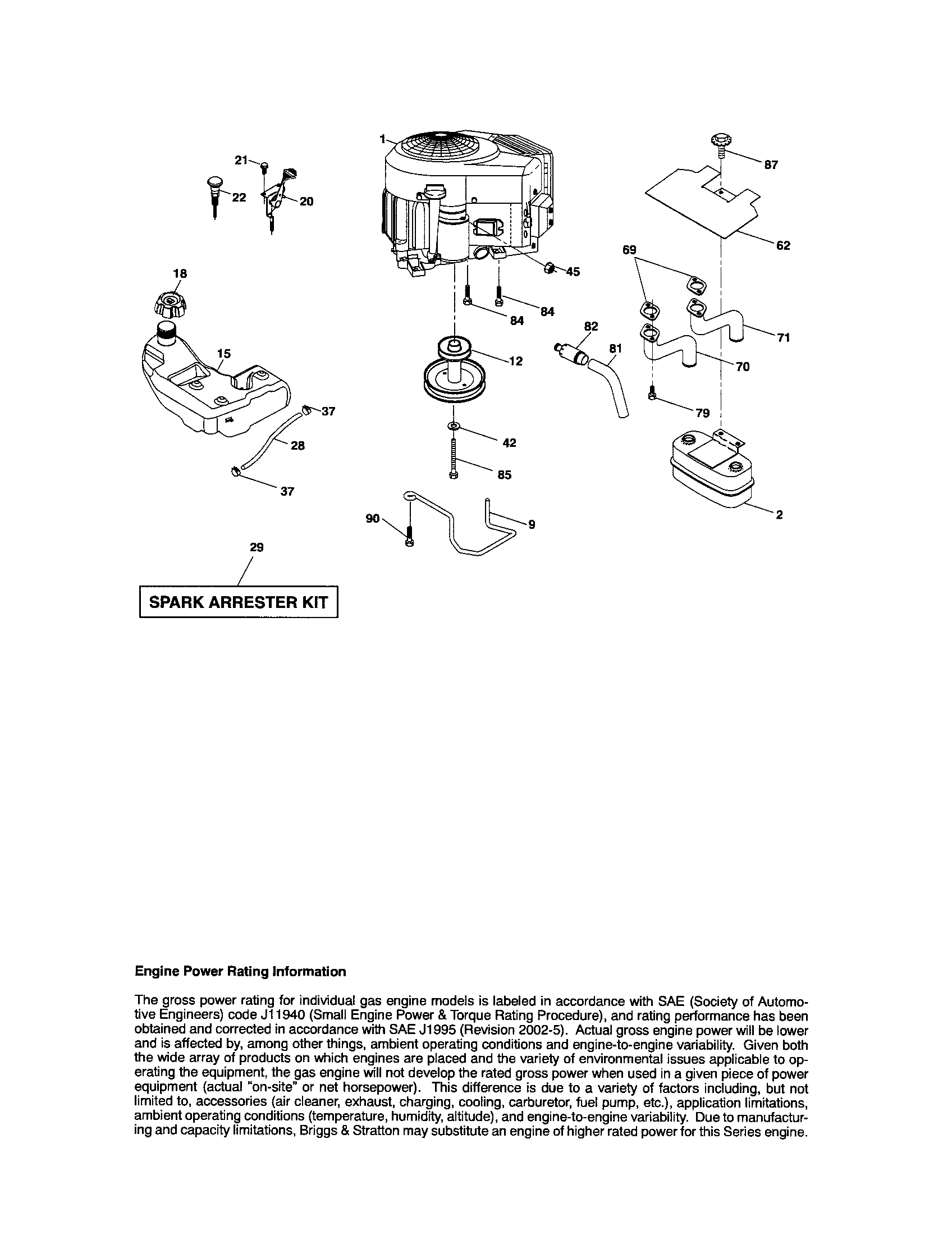 Craftsman 917288271 engine diagram