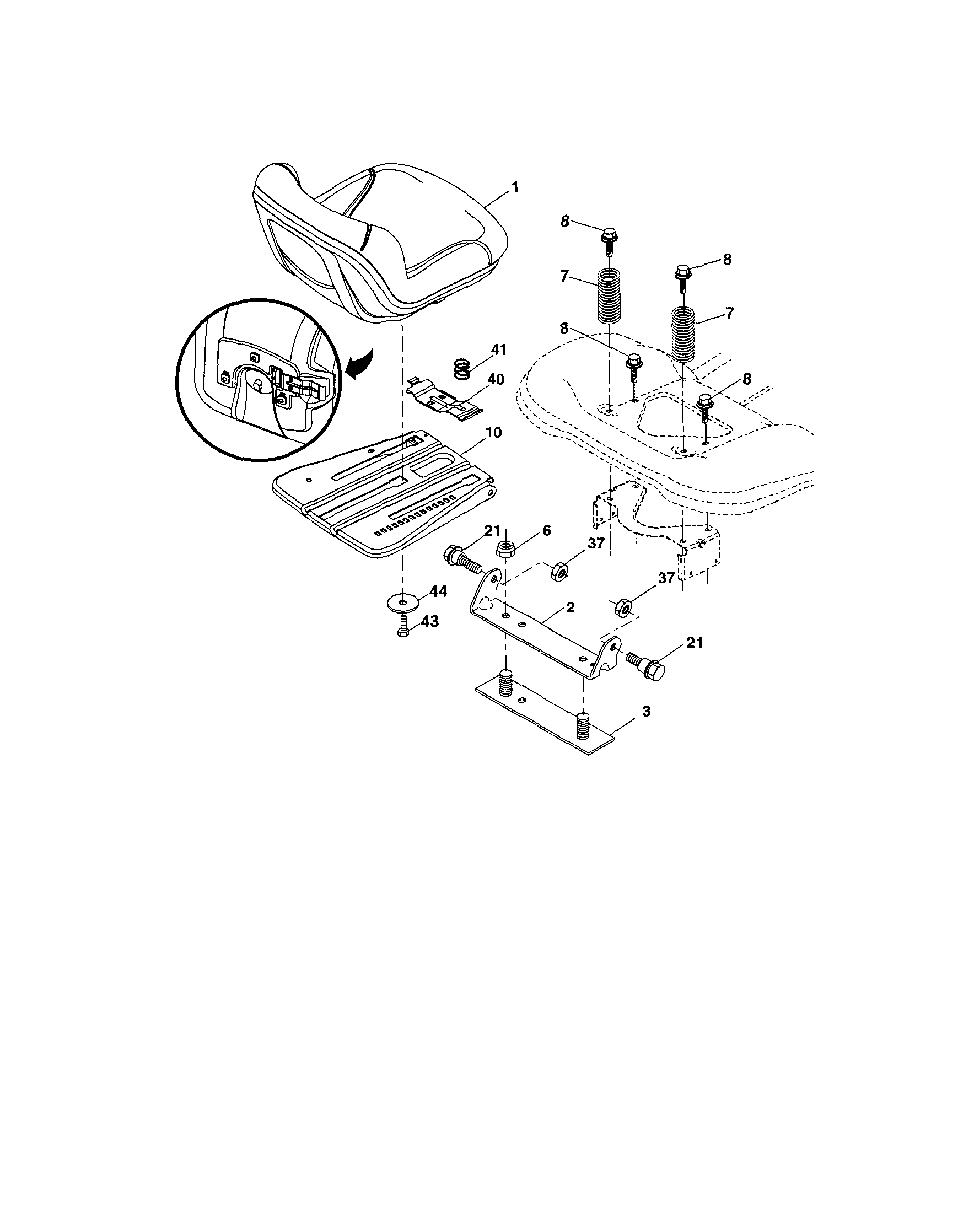 Craftsman 917288271 seat diagram