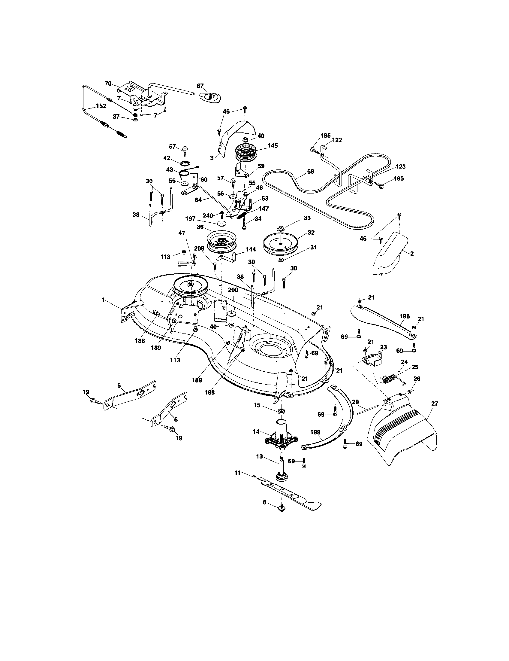 Craftsman 917288271 mower deck diagram