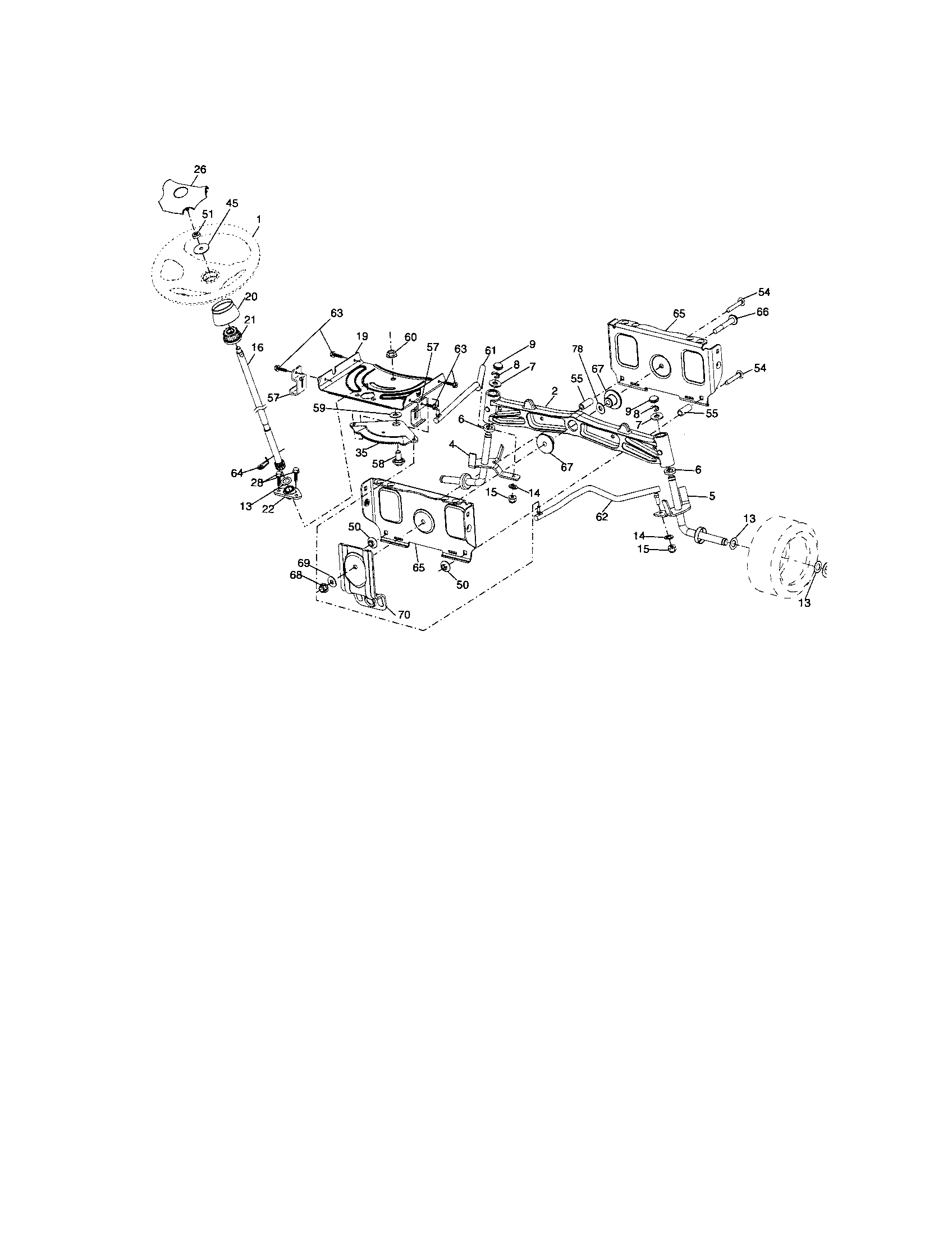 Craftsman 917288280 steering diagram