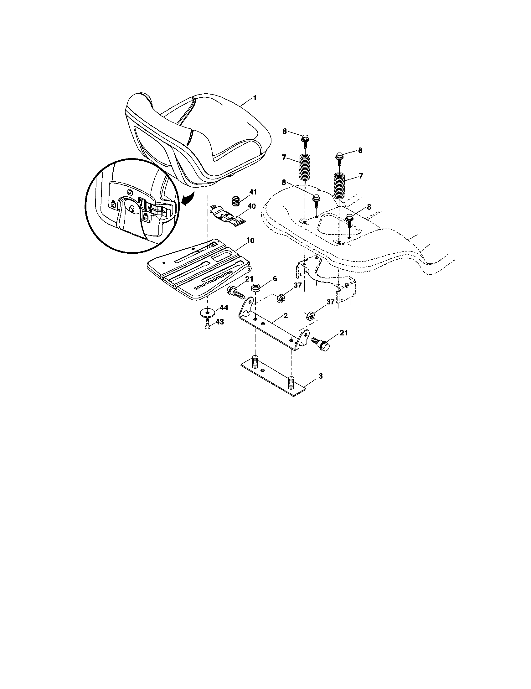 Craftsman 917288280 seat diagram