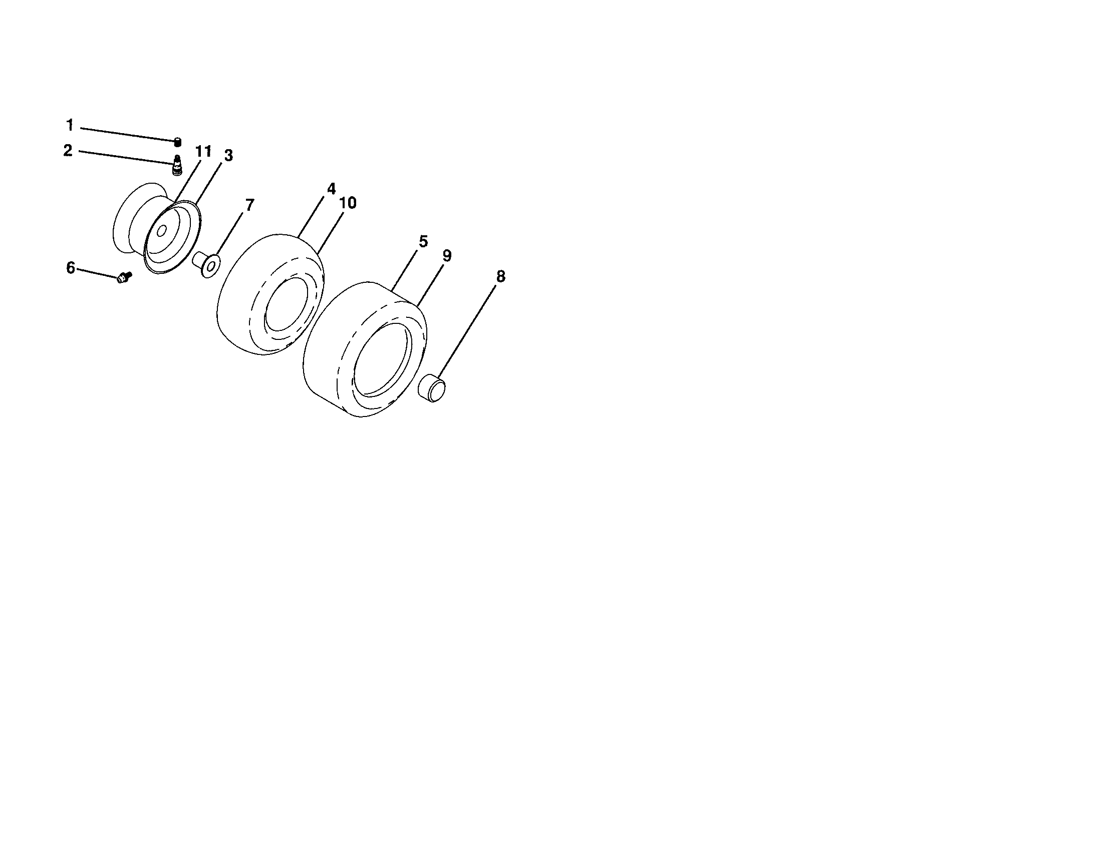 Craftsman 917288280 wheels and tires diagram