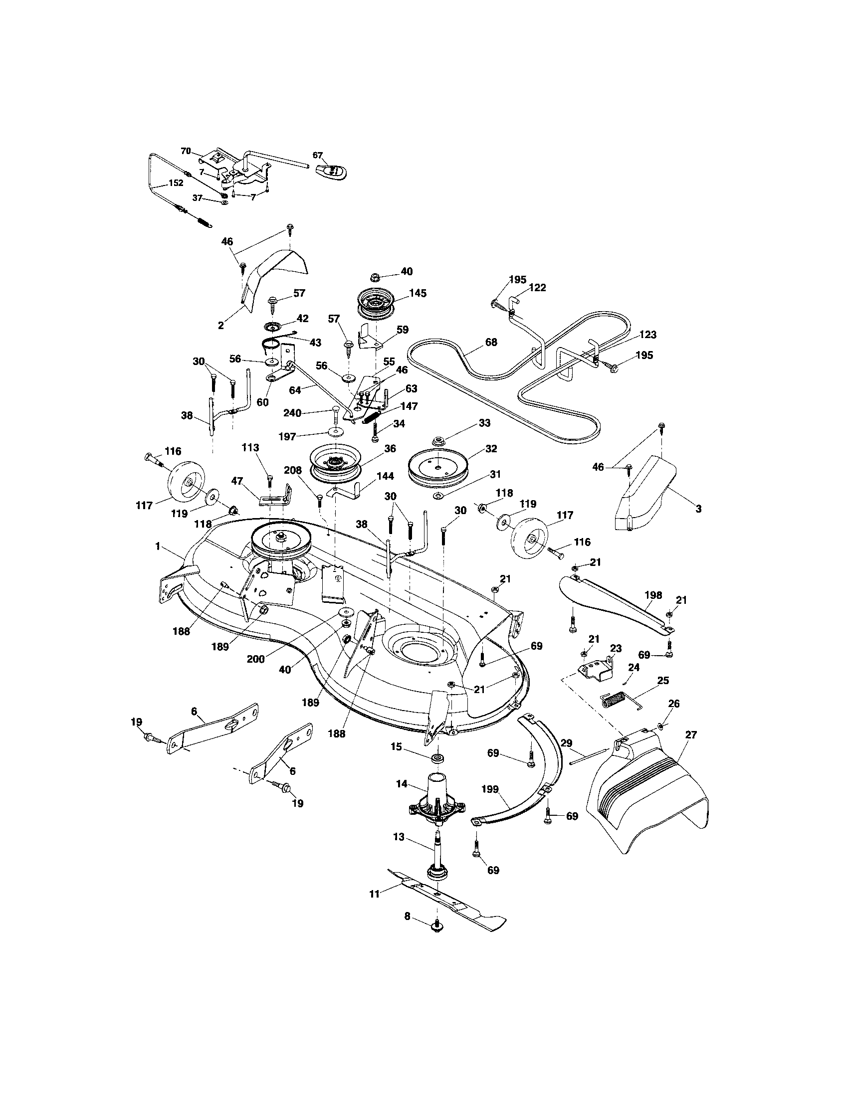 Craftsman 917288280 mower deck diagram