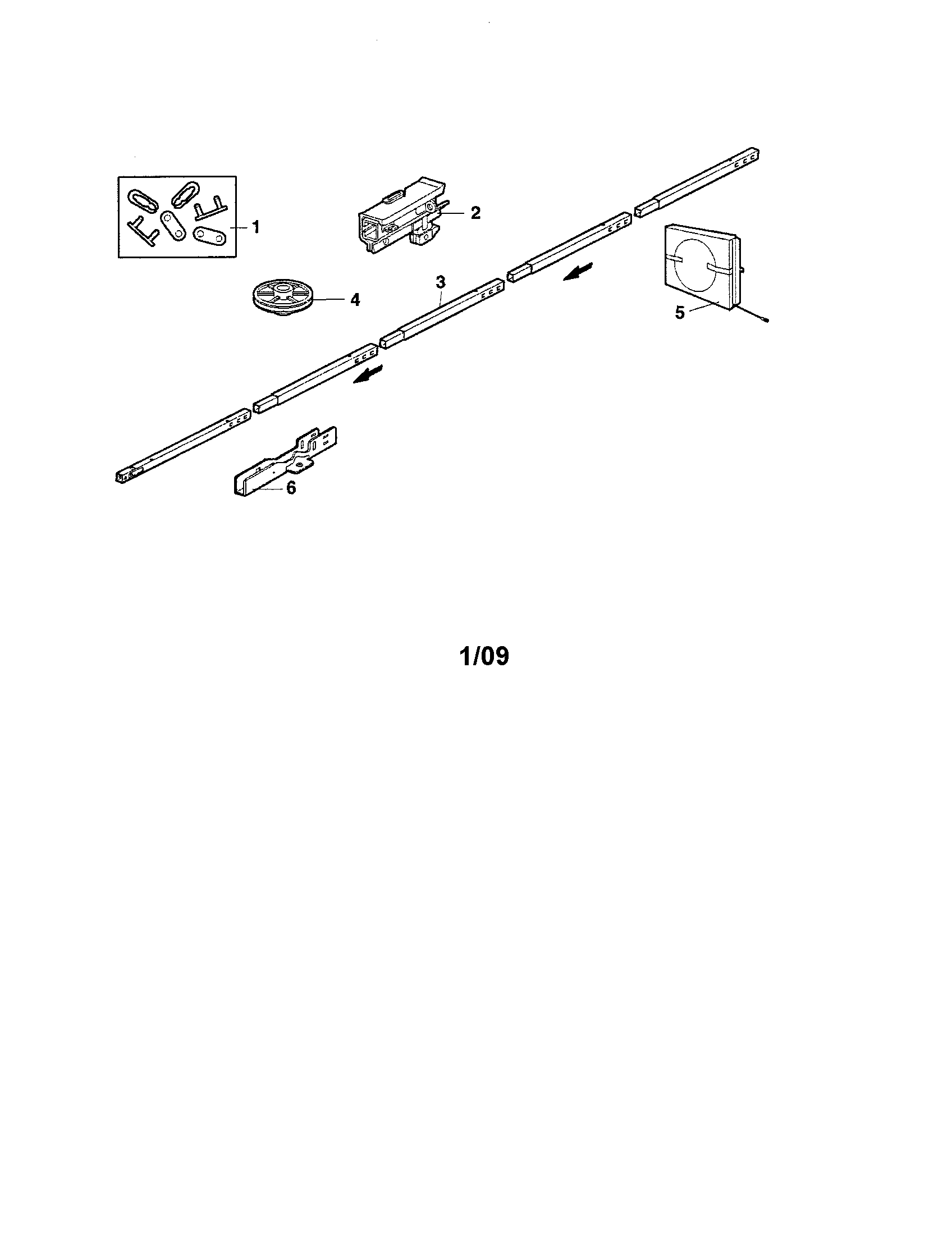Craftsman 1395398511 rail assembly diagram