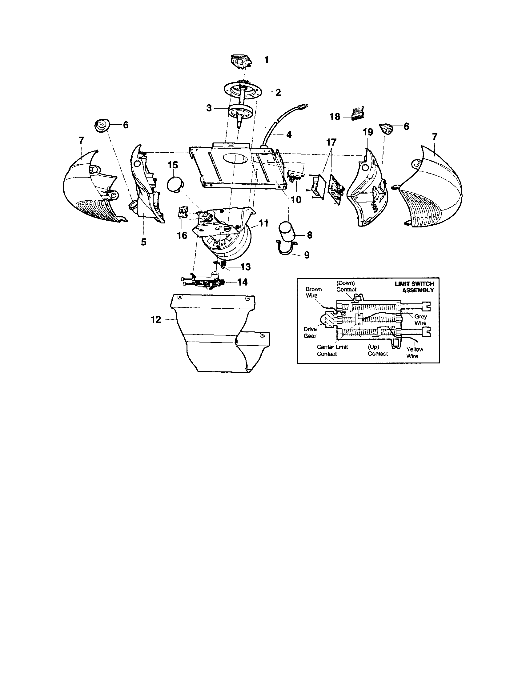 Craftsman 1395398511 motor unit assembly diagram