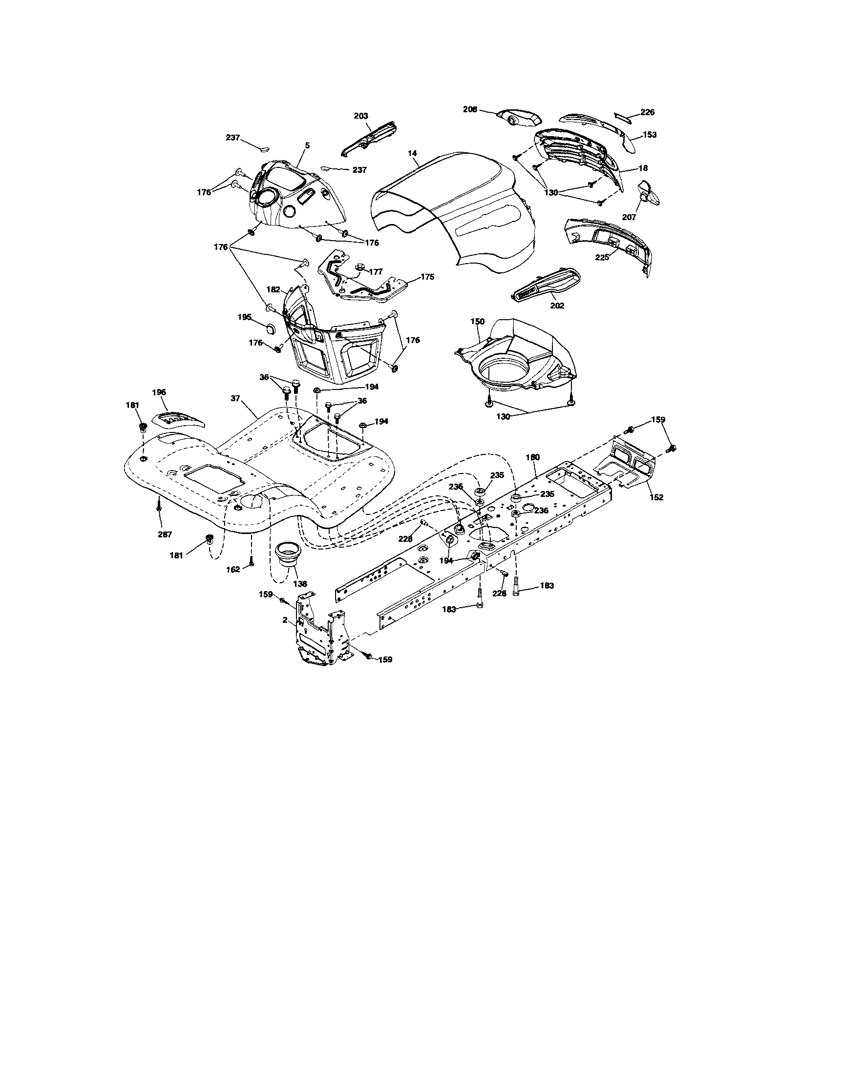 Craftsman 917288341 chassis and enclosures diagram