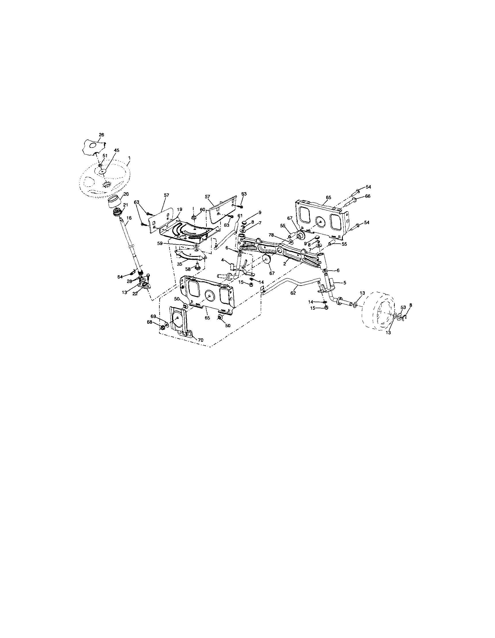 Craftsman 917288341 steering diagram