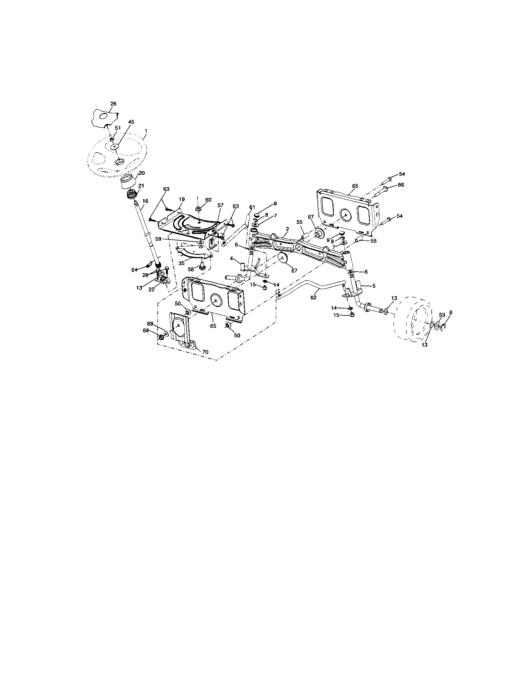 Craftsman 917288360 steering diagram