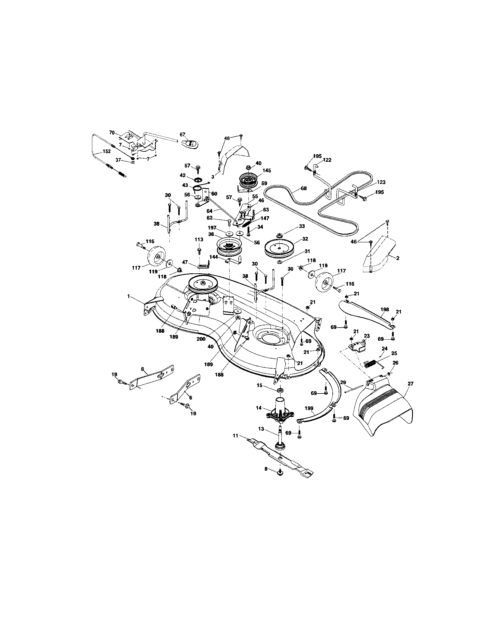 Craftsman 917288360 mower deck diagram