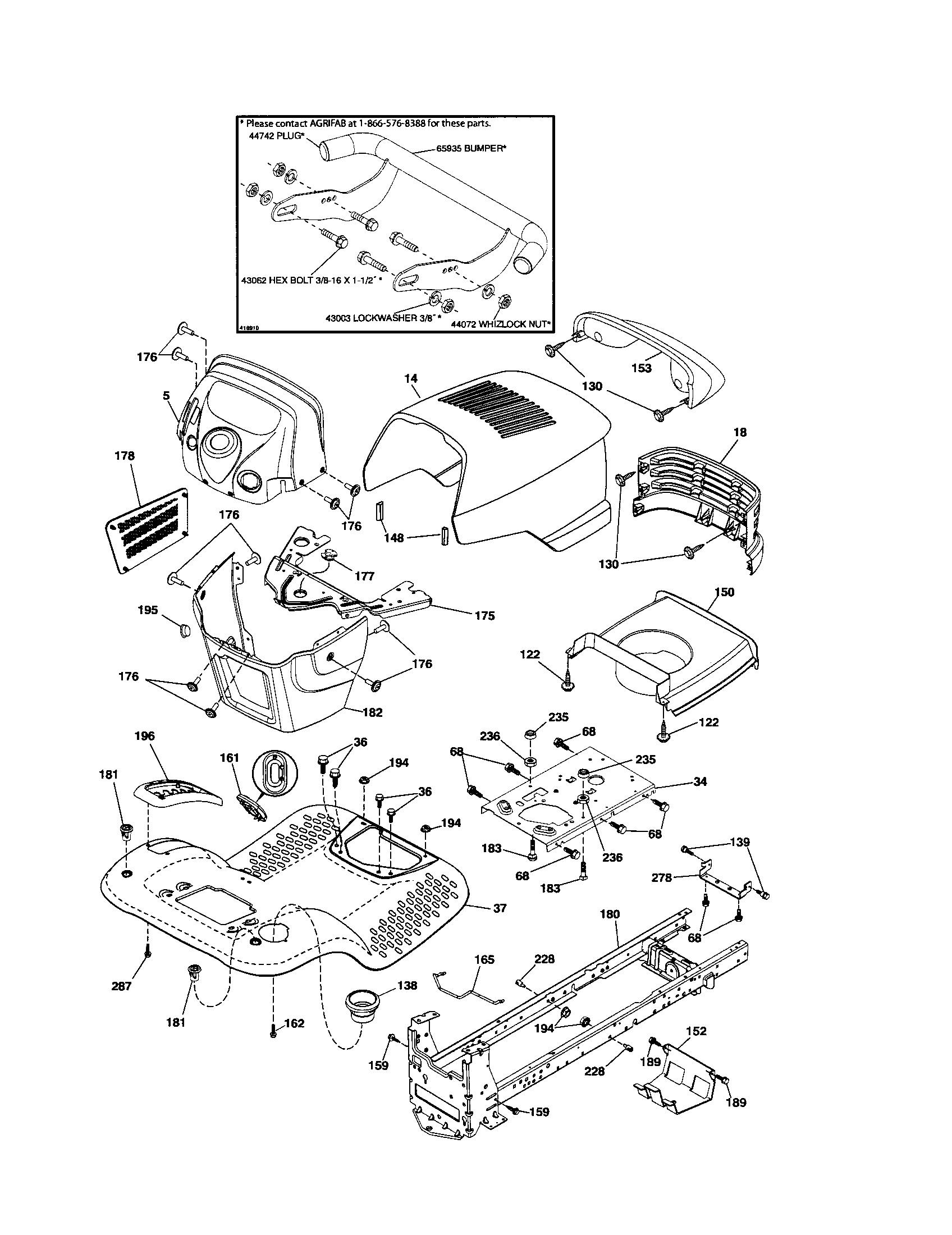 Craftsman 917288700 chassis and enclosures diagram