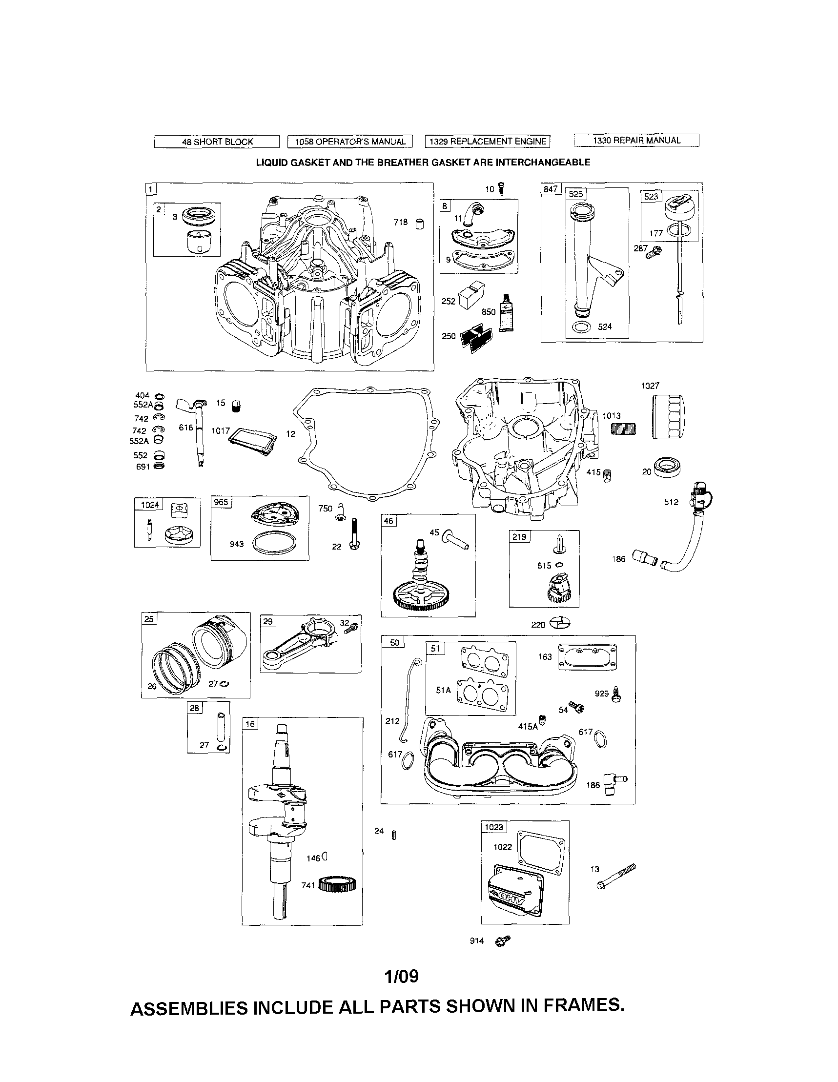 Craftsman 917289260 cylinder/crankshaft/crankcase diagram