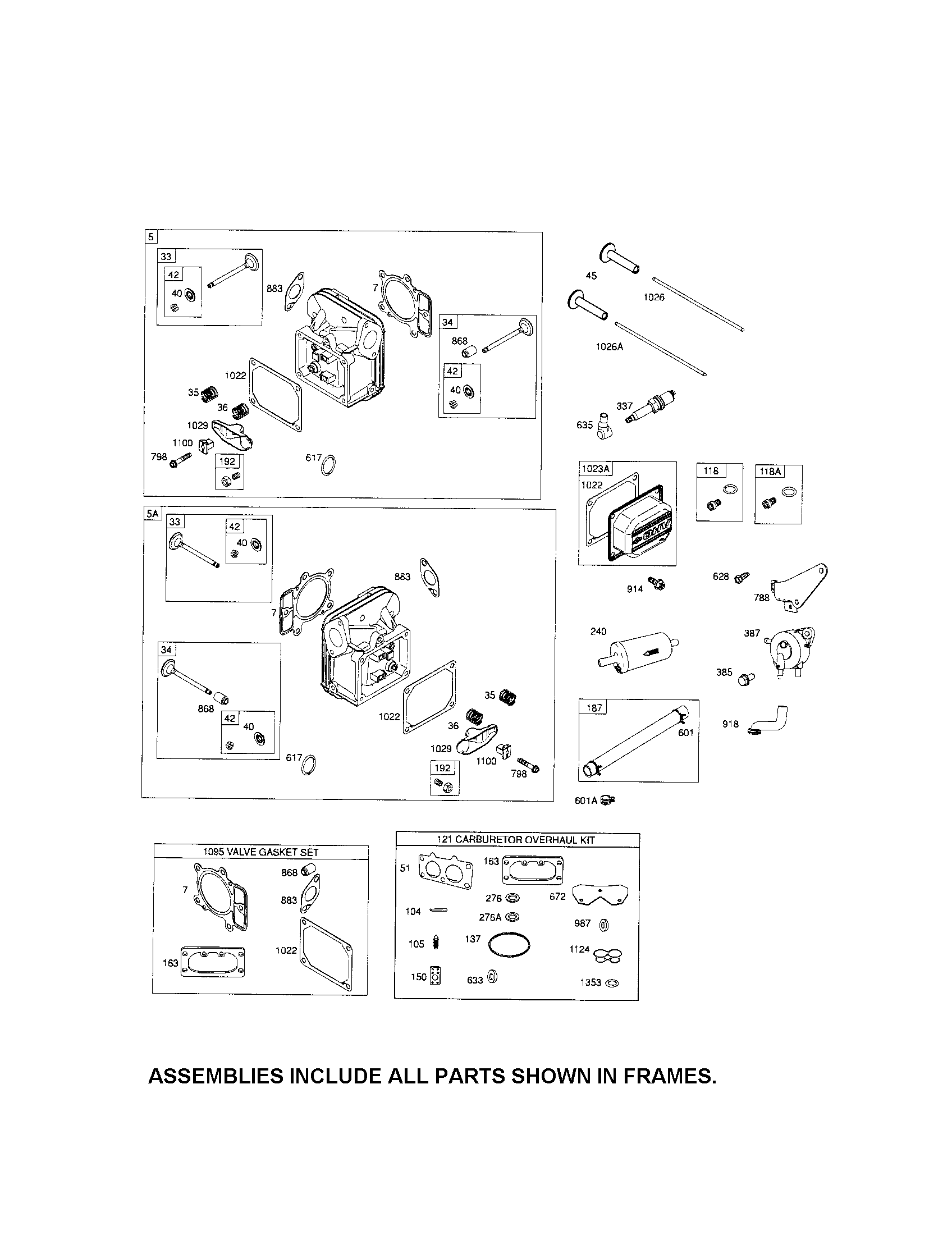 Craftsman 917289260 head-cylinder/gasket set diagram