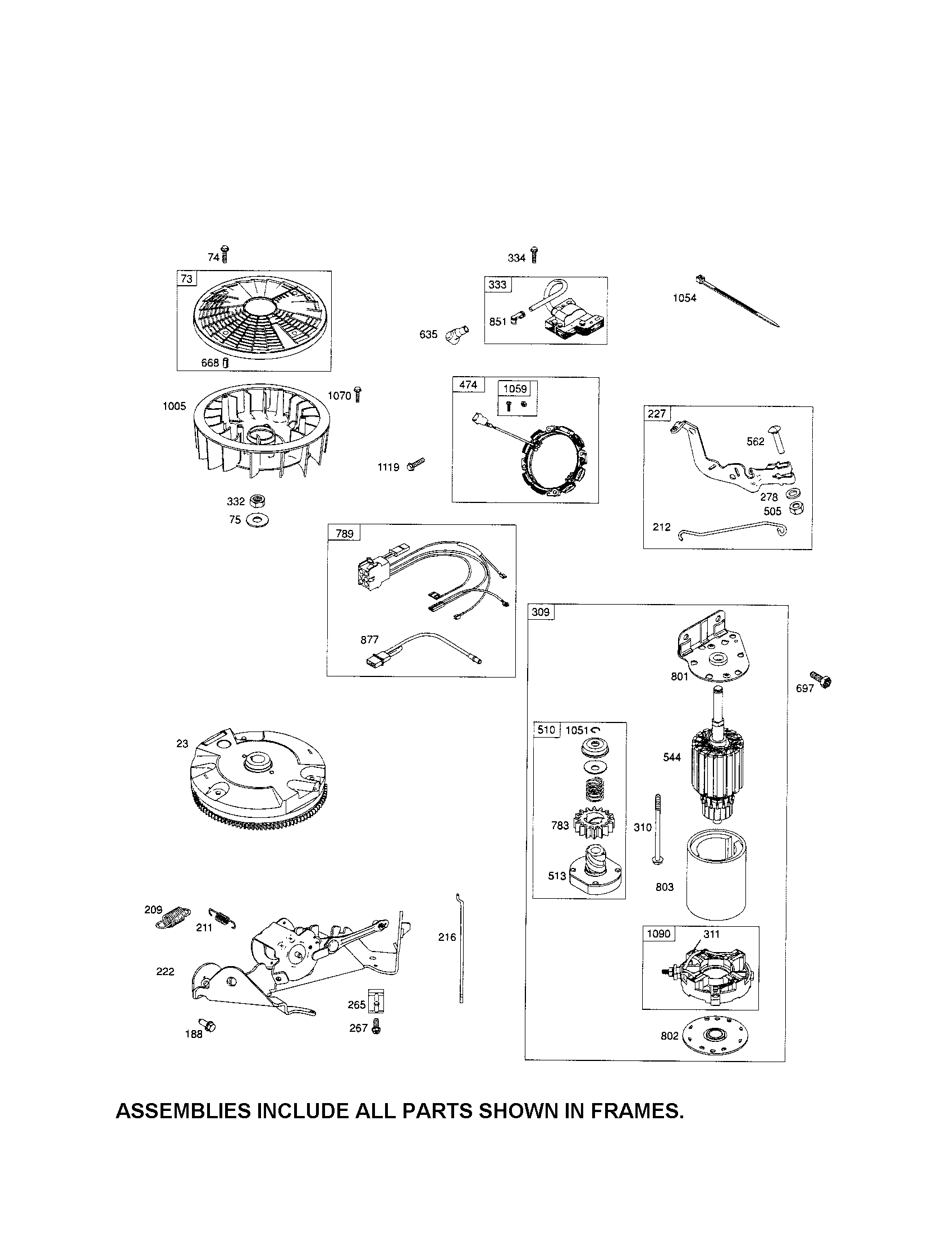 Craftsman 917289260 starter motor/wiring harness diagram