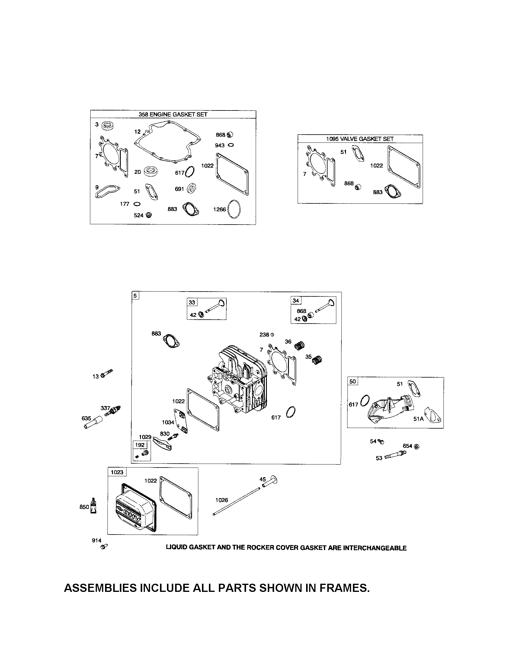 Craftsman 917254810 head-cylinder/gasket sets diagram