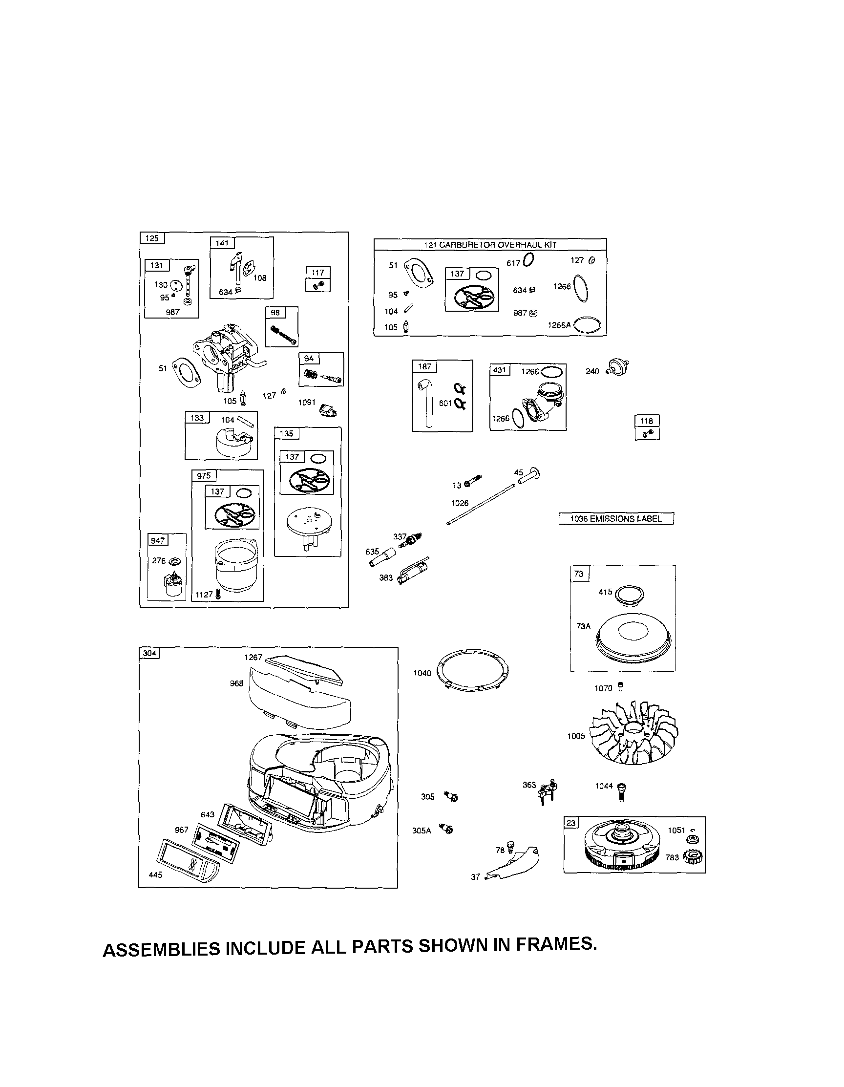 Craftsman 917289031 carburetor/blower housing diagram