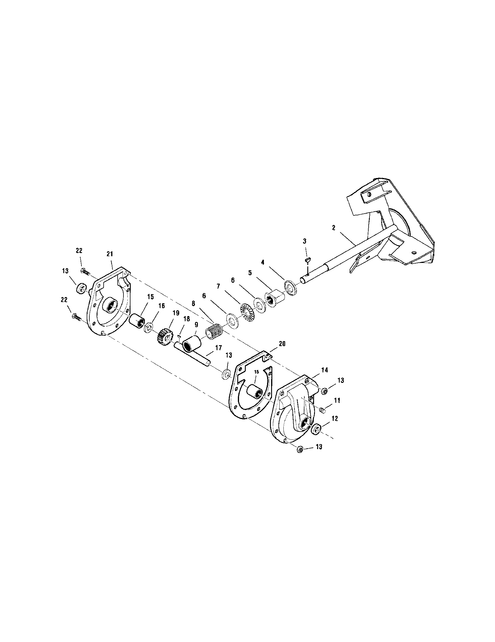 Snapper 130887260 gear box - 26" model diagram