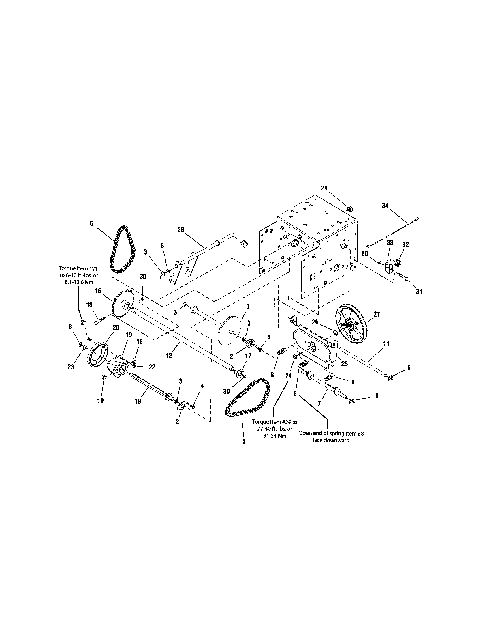 Snapper 130887260 traction drive - std - 26" model diagram