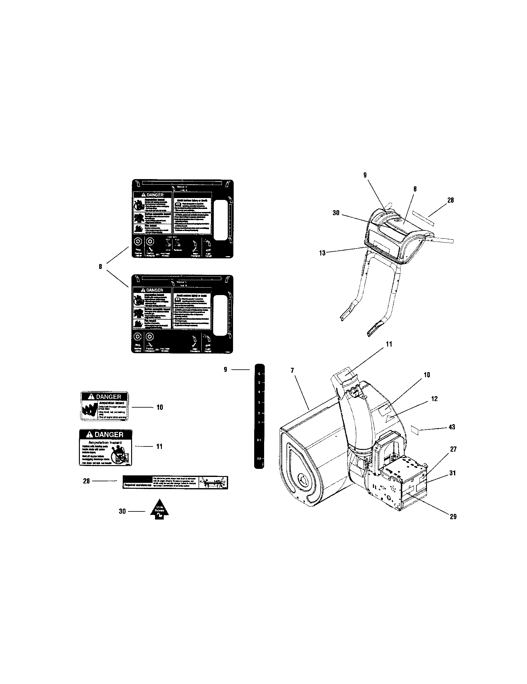 Snapper 130887260 decals diagram