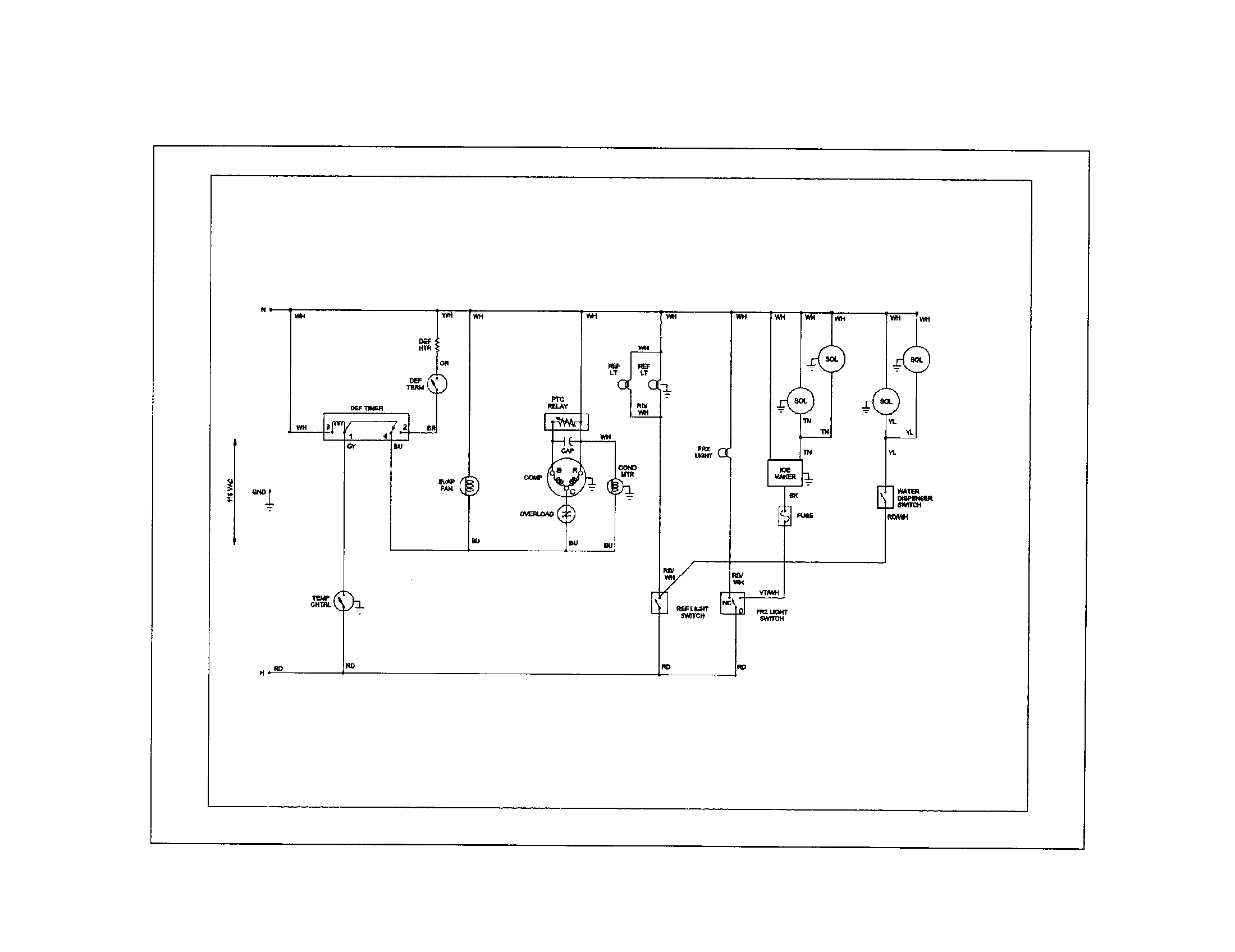 Amana ABD2533DES0 wiring information diagram