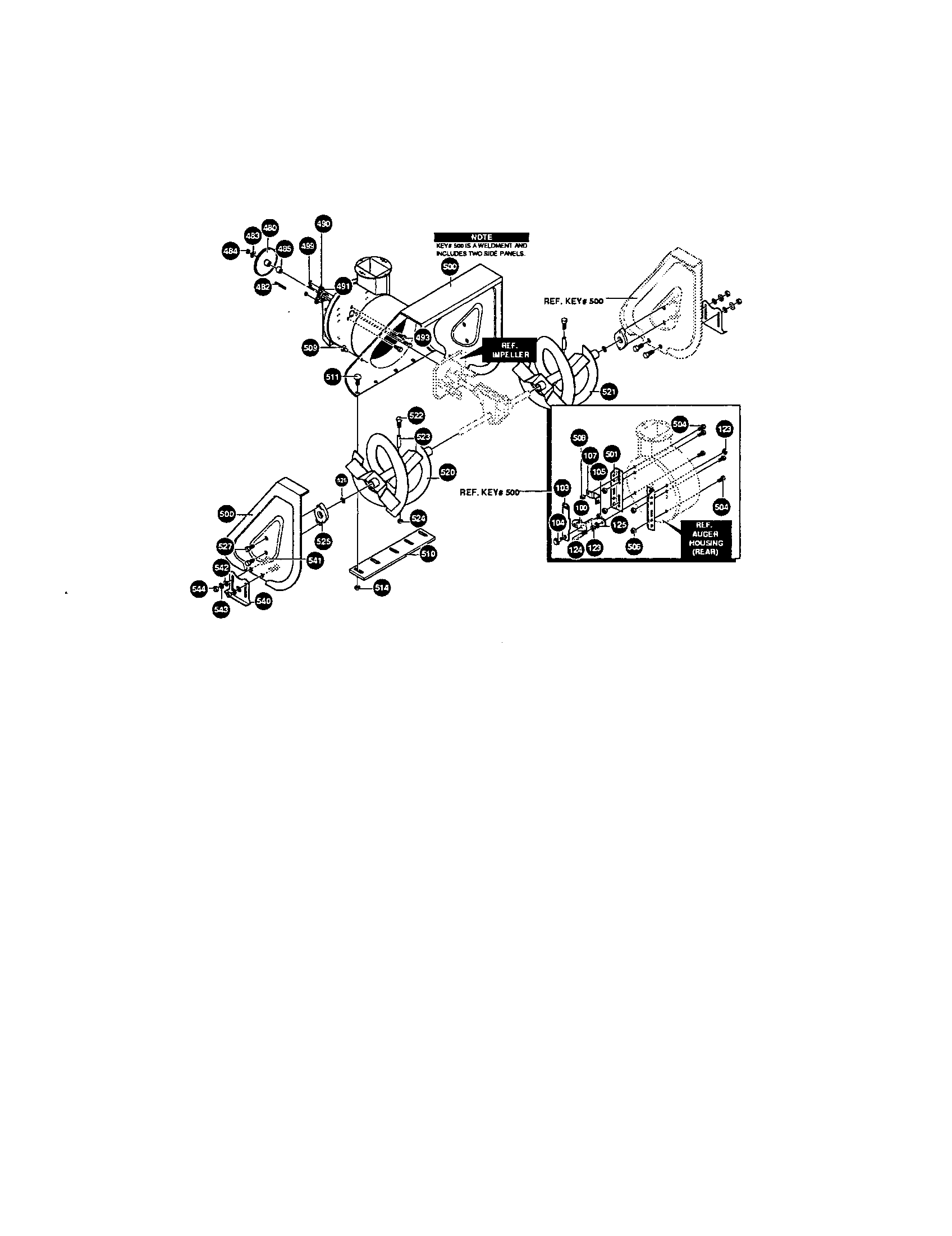 Craftsman 536882650 auger housing diagram