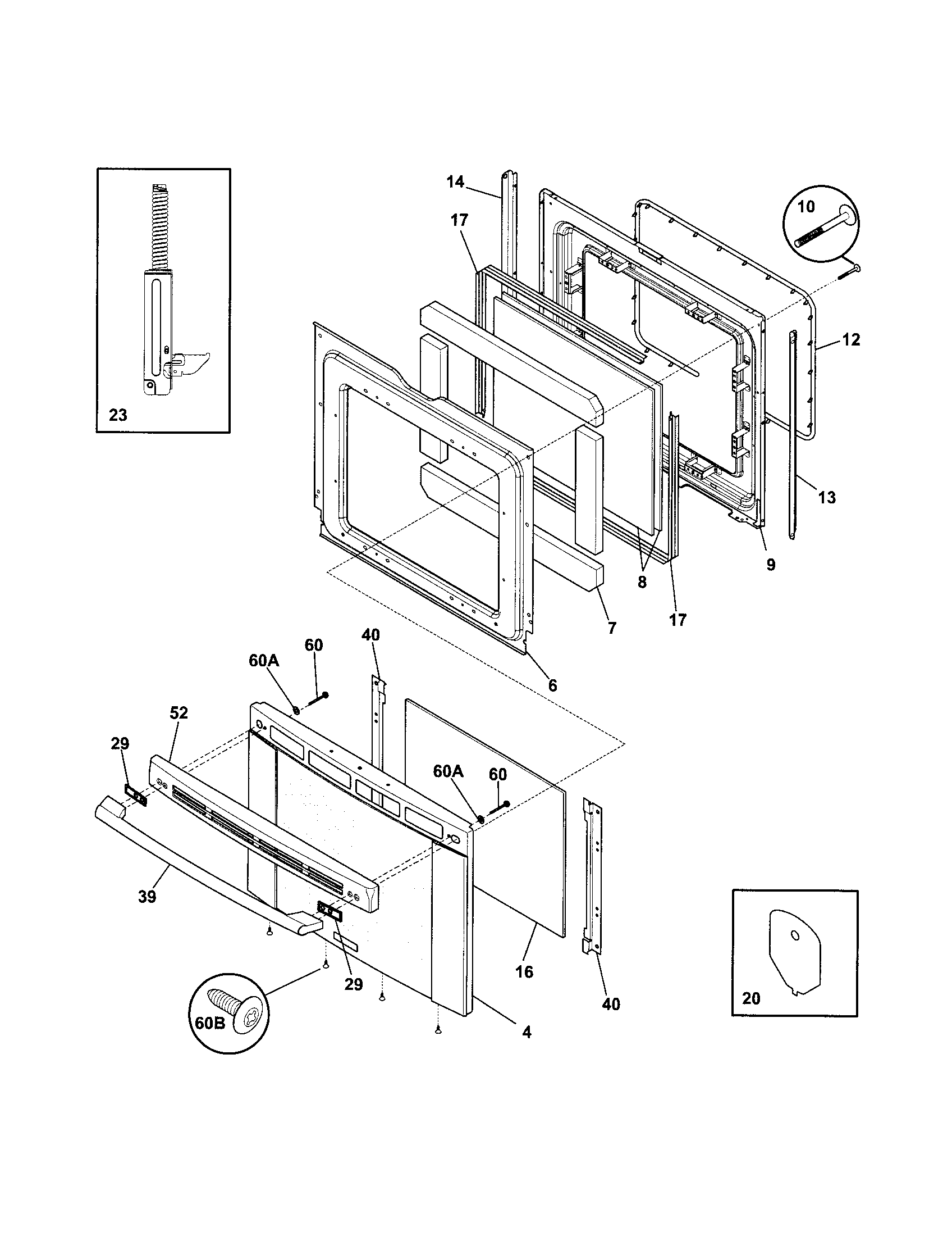 Electrolux EI30EF55GSC door diagram